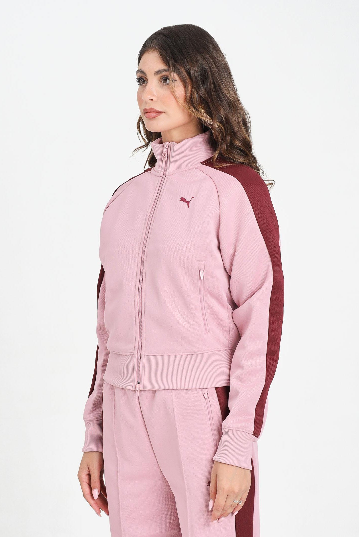 PUMA Felpa con zip T7 ALWAYS ON rosa da donna 629796 65 PUMA