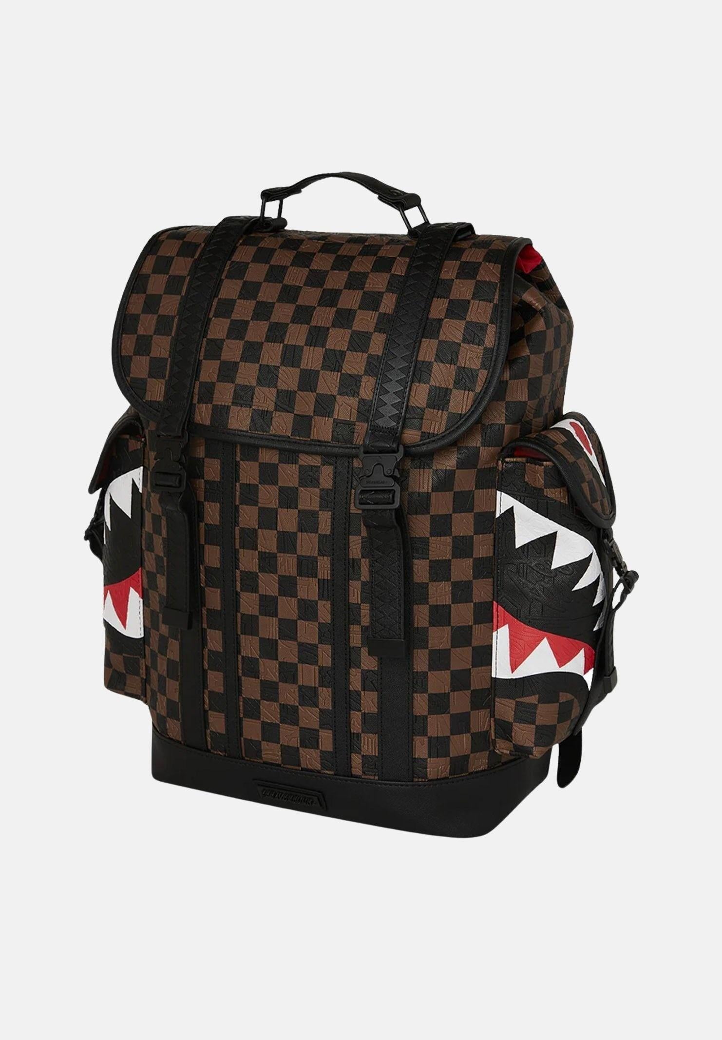 SPRAYGROUND Zaino CHECK 2 EMBOSS MONTE CARLO BACKPACK marrone per uomo e donna 910B8234NSZ . SPRAYGROUND