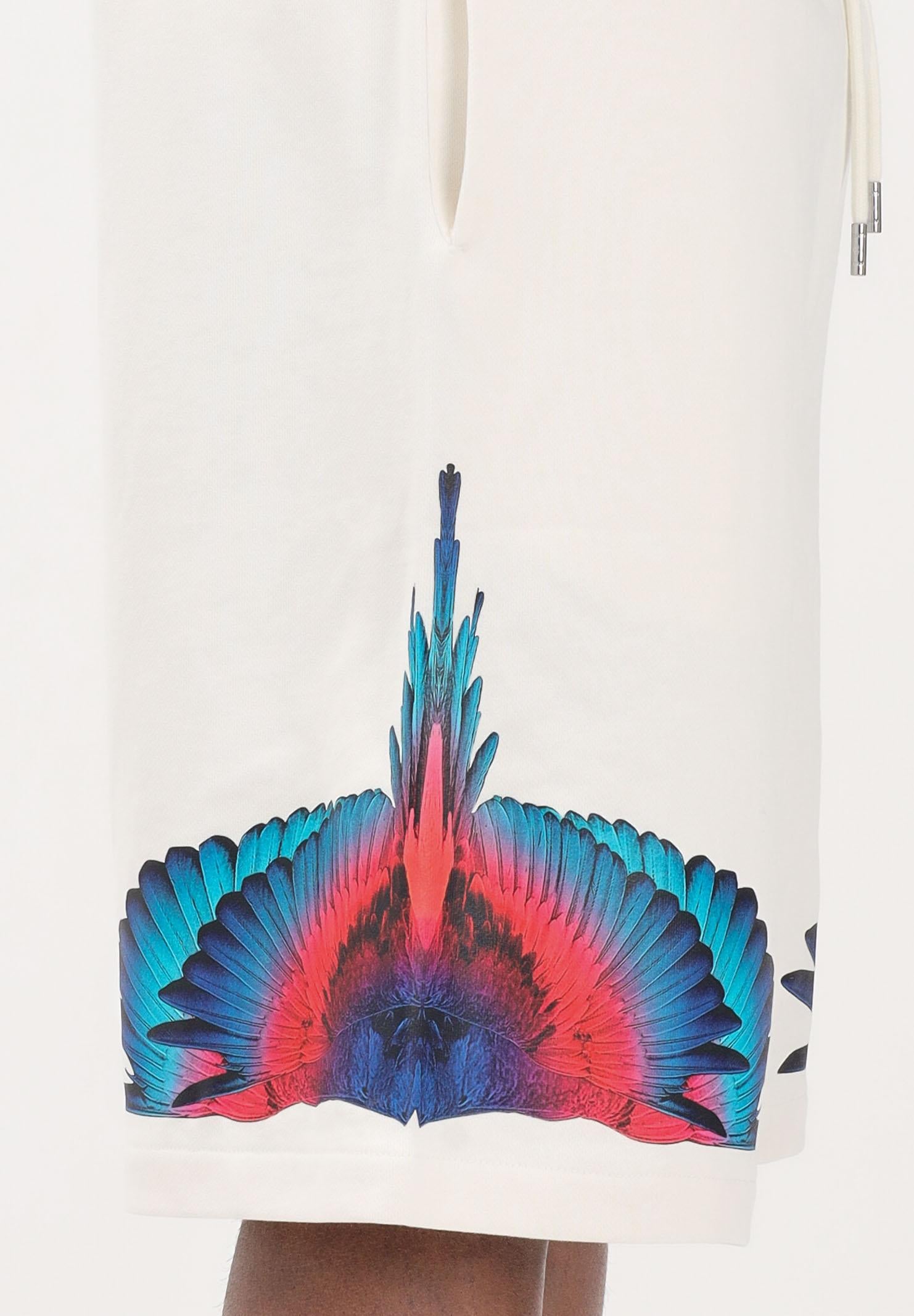 MARCELO BURLON COUNTY OF MILAN Shorts panna da uomo con stampa S6CMMABE027 412 MARCELO BURLON COUNTY OF MILAN