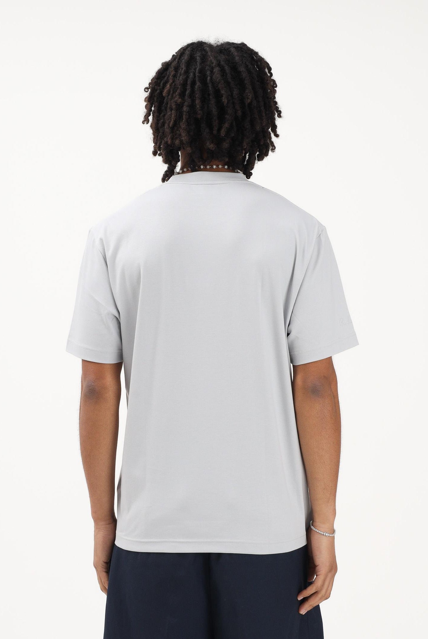 LACOSTE T-shirt a manica corta grigia da uomo con logo TH5931 ACZ LACOSTE