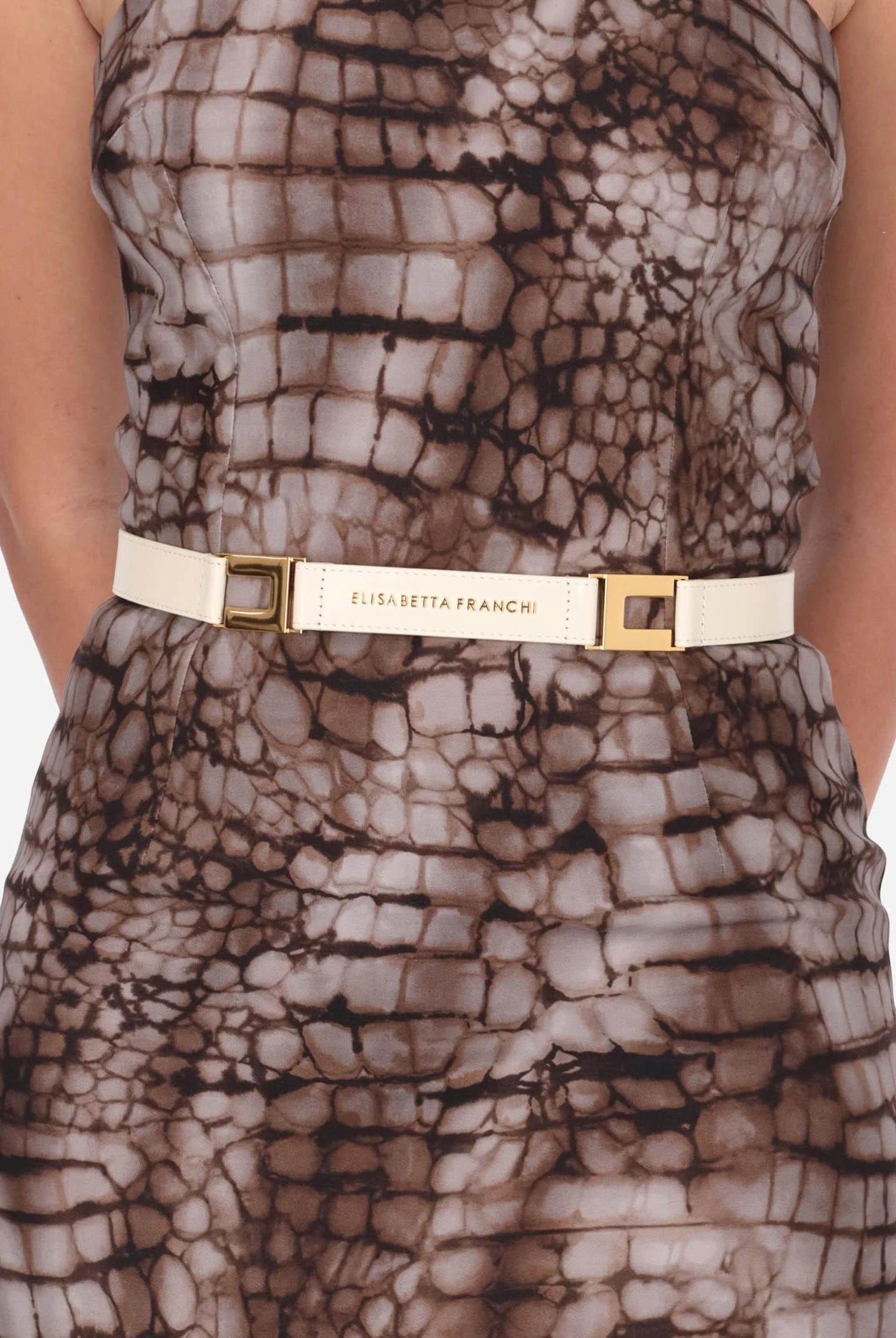 ELISABETTA FRANCHI Cintura burro da donna con logo CT09S61E2 193 ELISABETTA FRANCHI