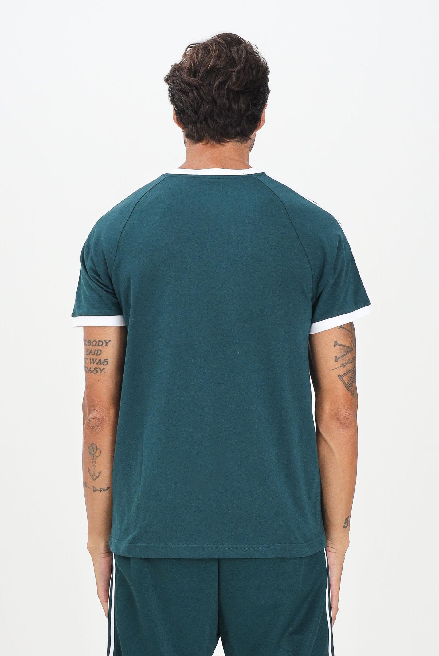 ADIDAS ORIGINALS T-shirt a manica corta Adicolor Classics 3-Stripes verde da uomo JY1374 . ADIDAS ORIGINALS