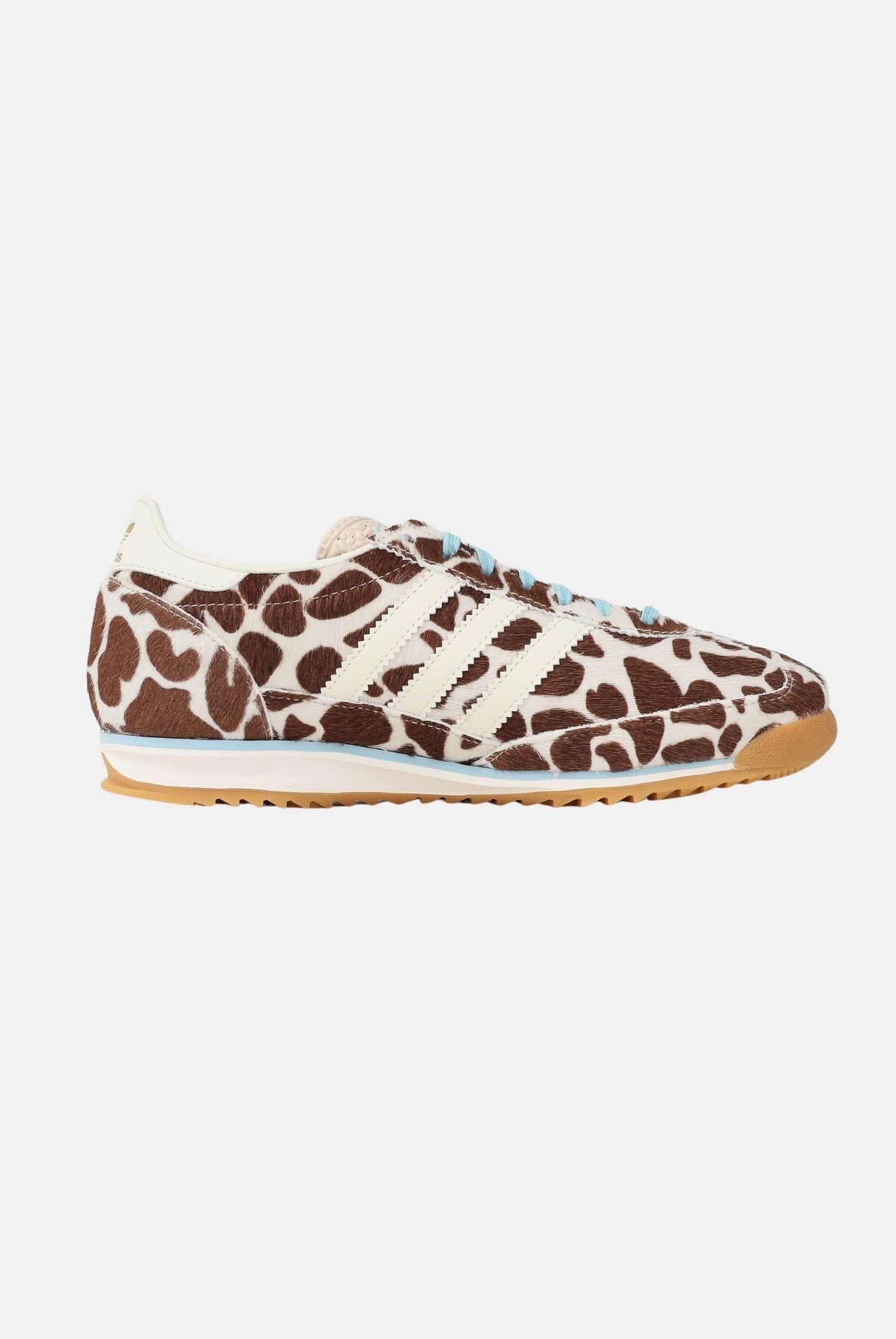 ADIDAS ORIGINALS Sneakers SL72 panna e marroni per uomo e donna con stampa giraffa KH8967 . ADIDAS ORIGINALS