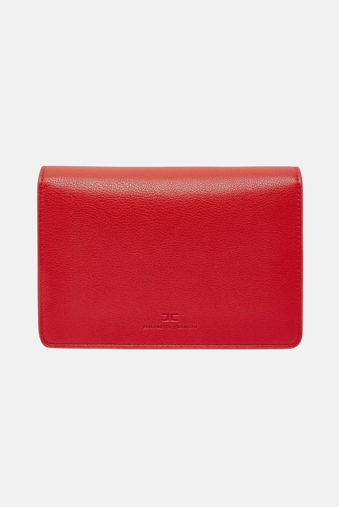 ELISABETTA FRANCHI Pochette rossa da donna con logo BS39A61E2 H85 ELISABETTA FRANCHI