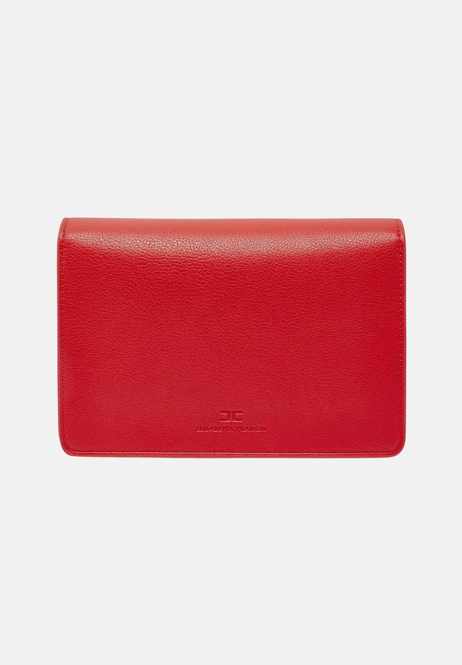 ELISABETTA FRANCHI Pochette rossa da donna con logo BS39A61E2 H85 ELISABETTA FRANCHI