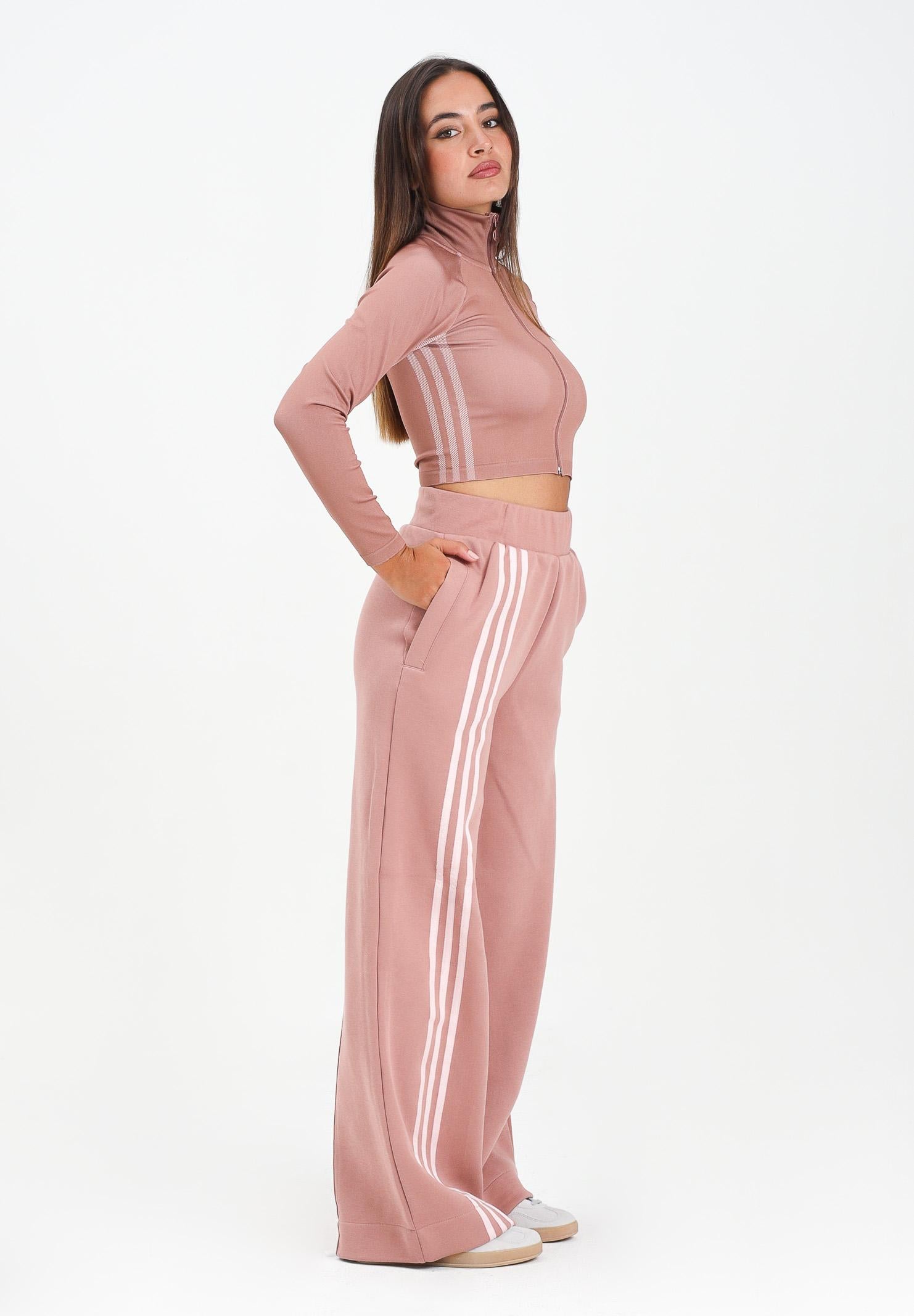 ADIDAS ORIGINALS Pantalone sportivo Wide Off Placed 3 Stripes rosa da donna JW3621 ADIDAS ORIGINALS