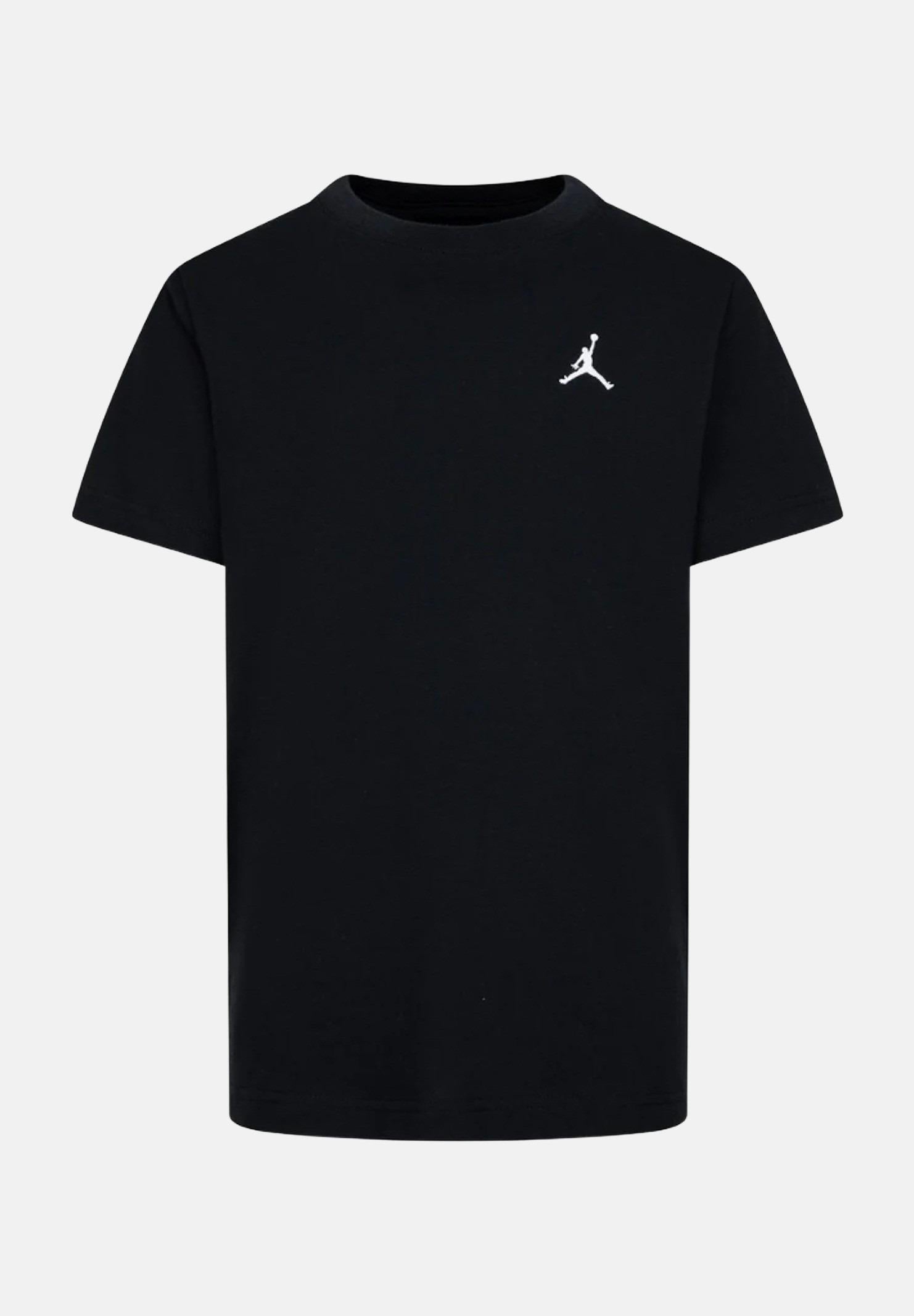 JORDAN T-shirt a manica corta nera per bambino e bambina con ricamo Jumpman 95D266 023 JORDAN