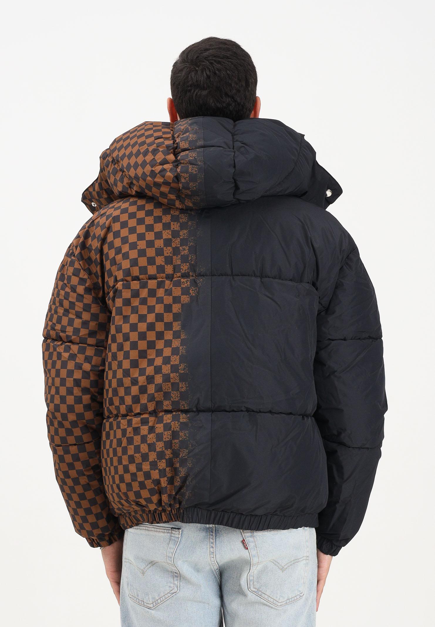 SPRAYGROUND Piumino GREY CHECK DOWN nero e marrone per uomo e donna SP902BLK SPRAYGROUND