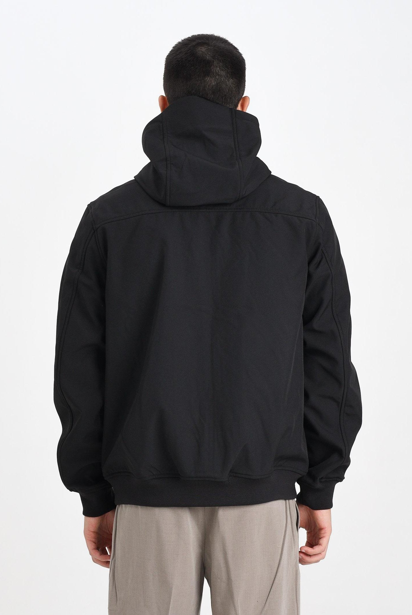 LYLE & SCOTT Giacca softshell foderata in pile nera da uomo JK2110V Z865 LYLE & SCOTT