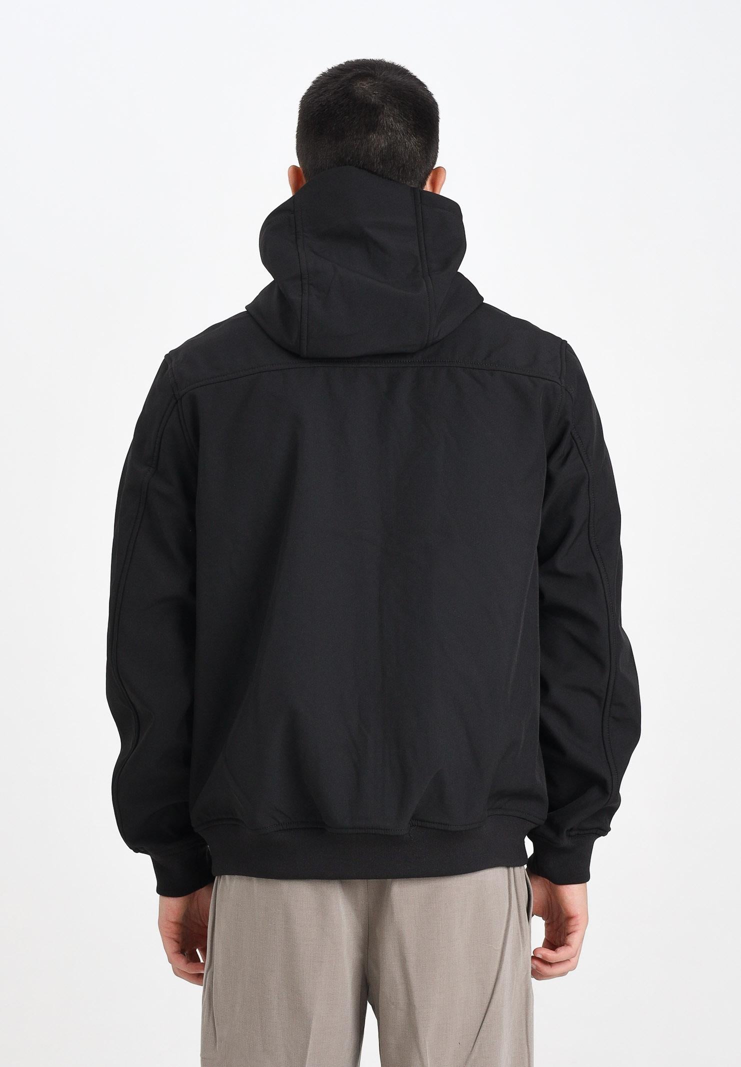 LYLE & SCOTT Giacca softshell foderata in pile nera da uomo JK2110V Z865 LYLE & SCOTT