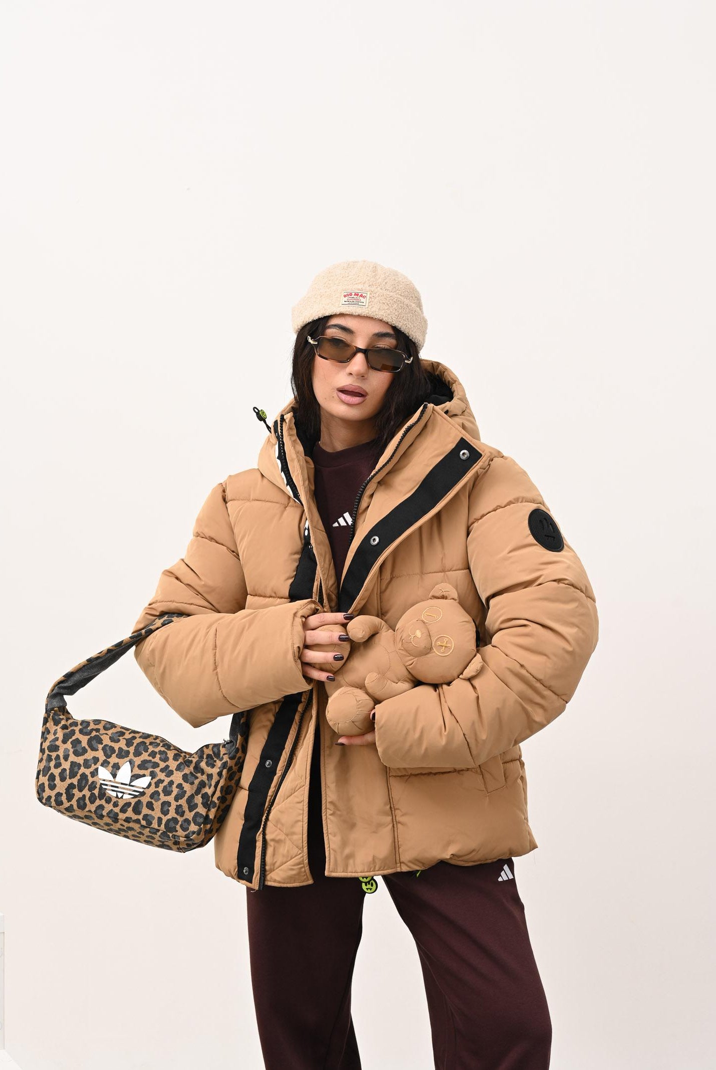 BARROW Piumino color cammello per uomo e donna con peluche orsetto coordinato F5BWUAPF014 BW037 BARROW