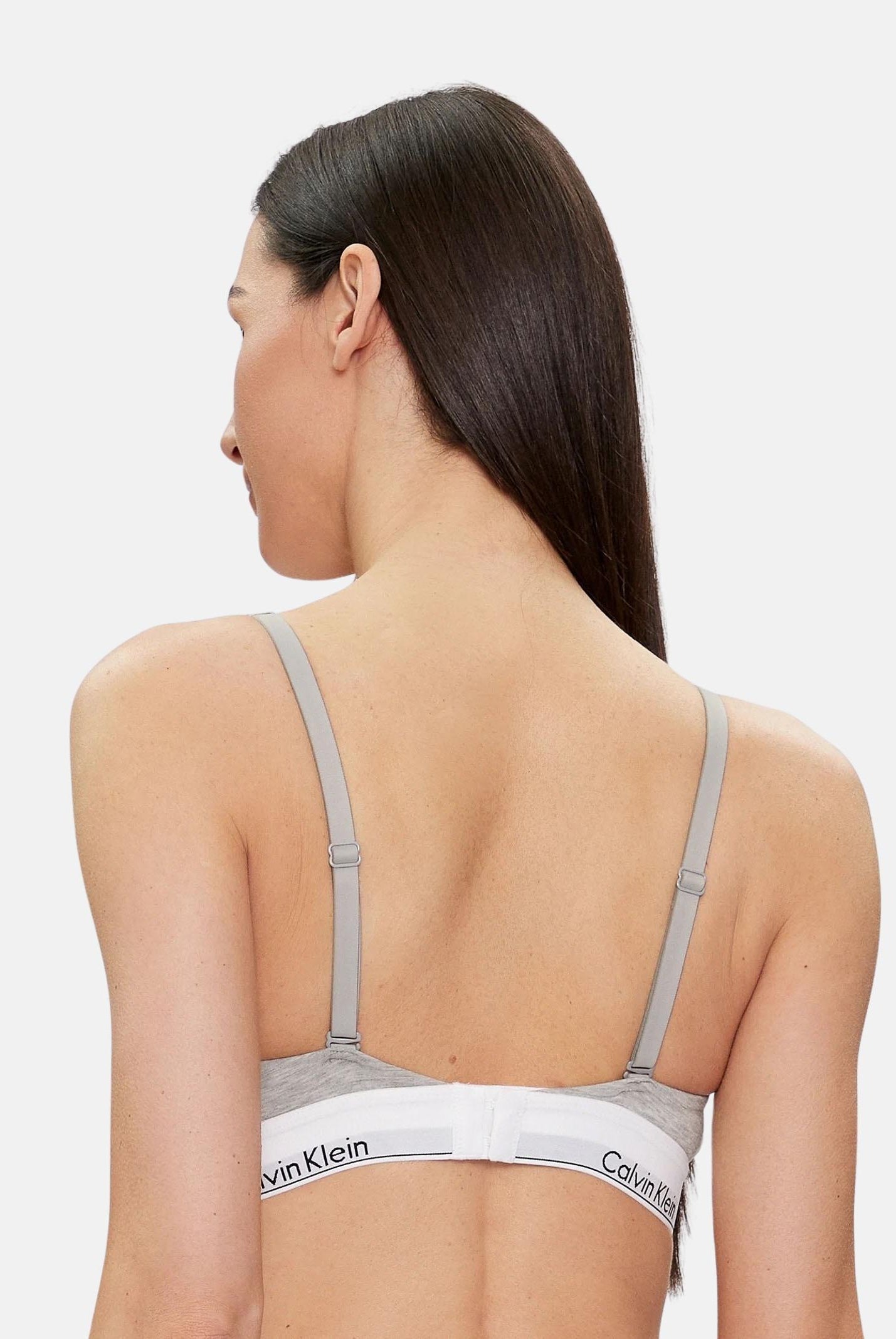 CALVIN KLEIN Bralette da donna grigia Modern Cotton 000QF7586E P7A CALVIN KLEIN