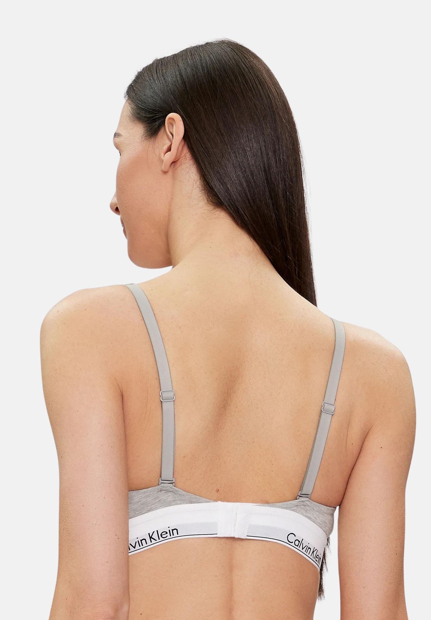 CALVIN KLEIN Bralette da donna grigia Modern Cotton 000QF7586E P7A CALVIN KLEIN