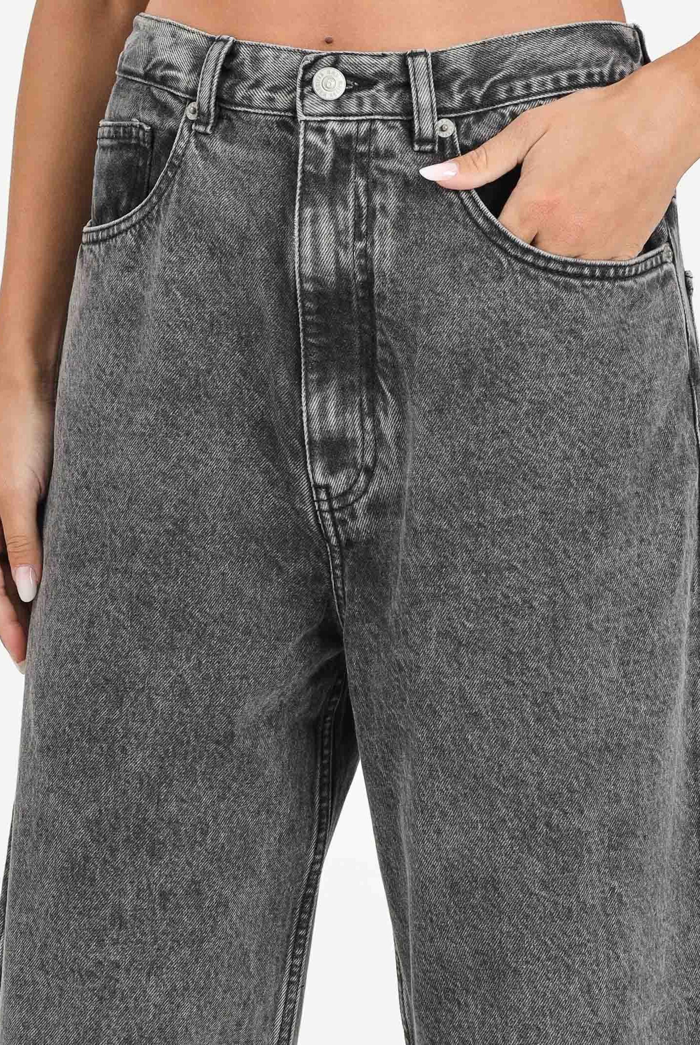 MAISON MARGIELA Jeans per donna, ragazzi e bambini in denim nero con leggere sfumature M60844MM06D M602 MAISON MARGIELA