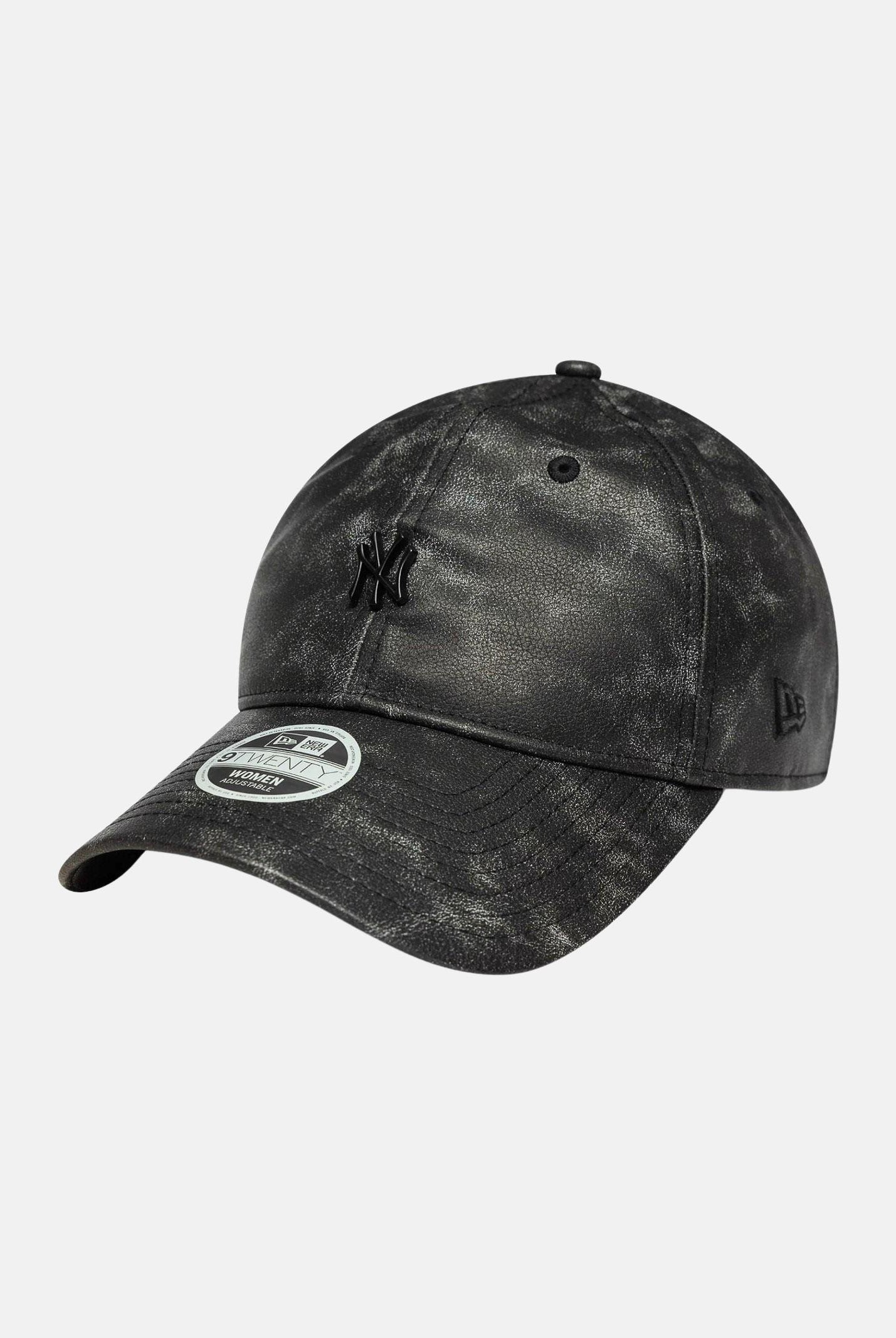 NEW ERA Cappello con visiera 9TWENTY New York Yankees MLB Worn in ecopelle nera per uomo e donna 60758953 . NEW ERA