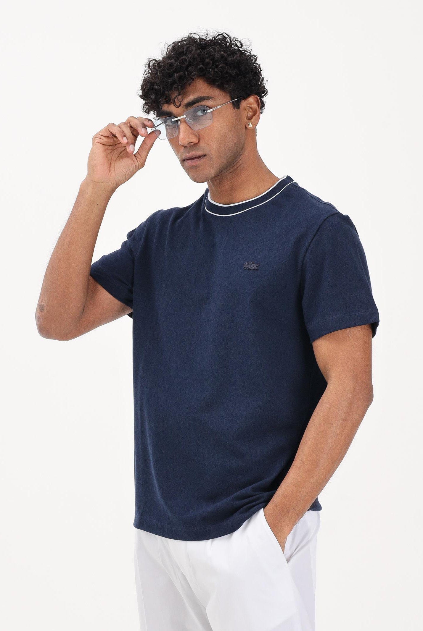 LACOSTE T-shirt a manica corta Made in France blu da uomo TH8174 166 LACOSTE