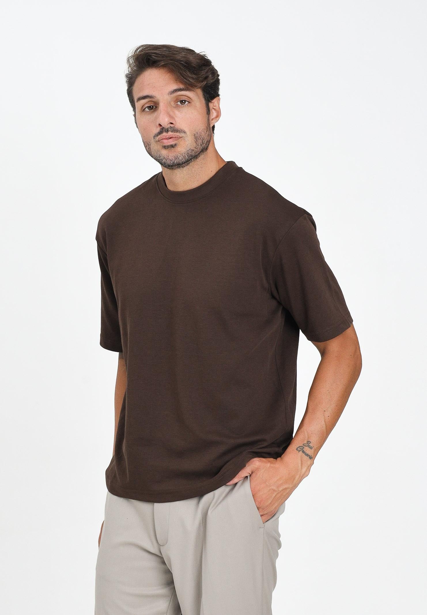 SELECTED HOMME T-shirt a manica corta marrone da uomo 16094143 Demitasse SELECTED HOMME