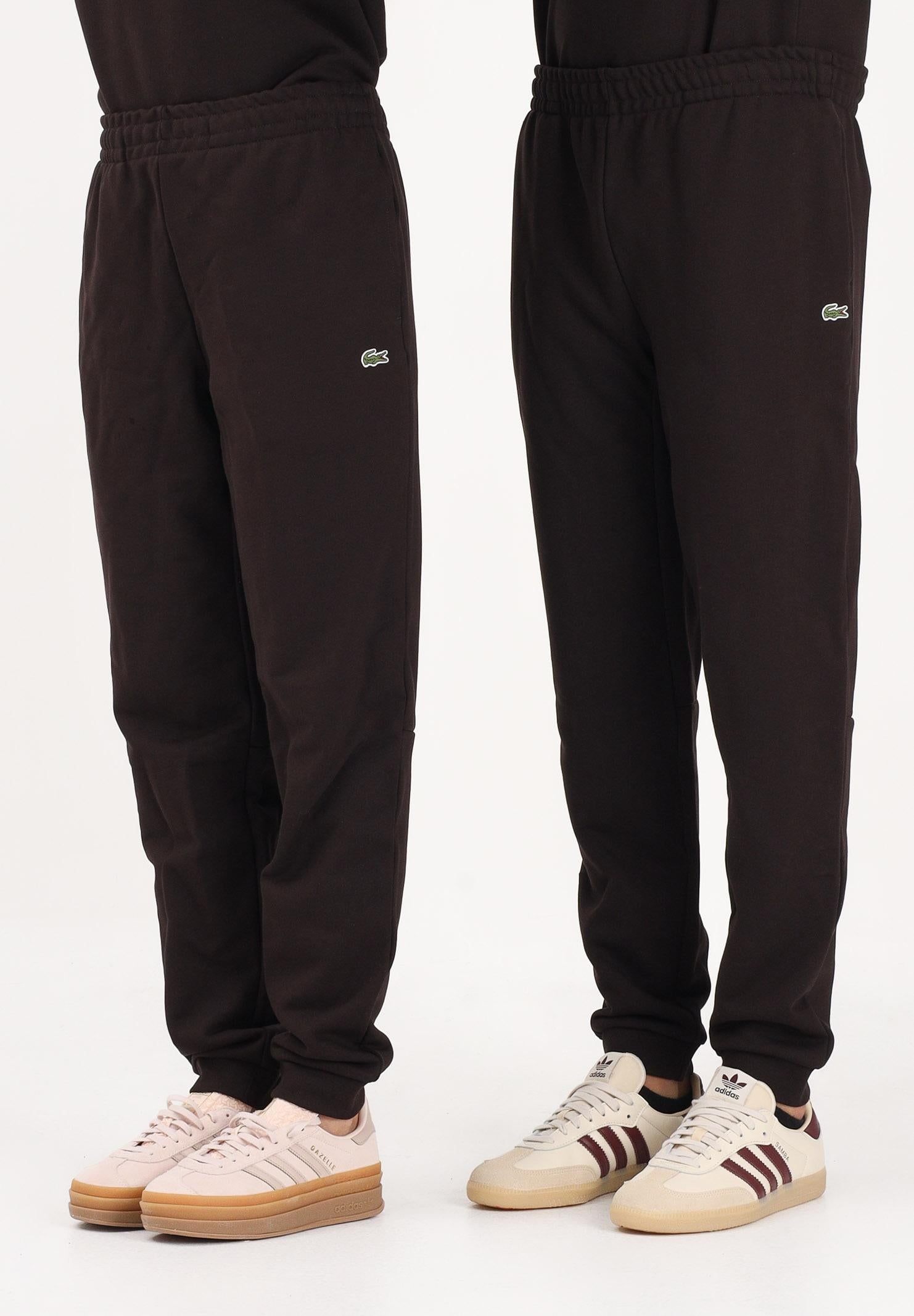 LACOSTE Pantalone sportivo marrone per uomo e donna con logo XH9833 3LA LACOSTE