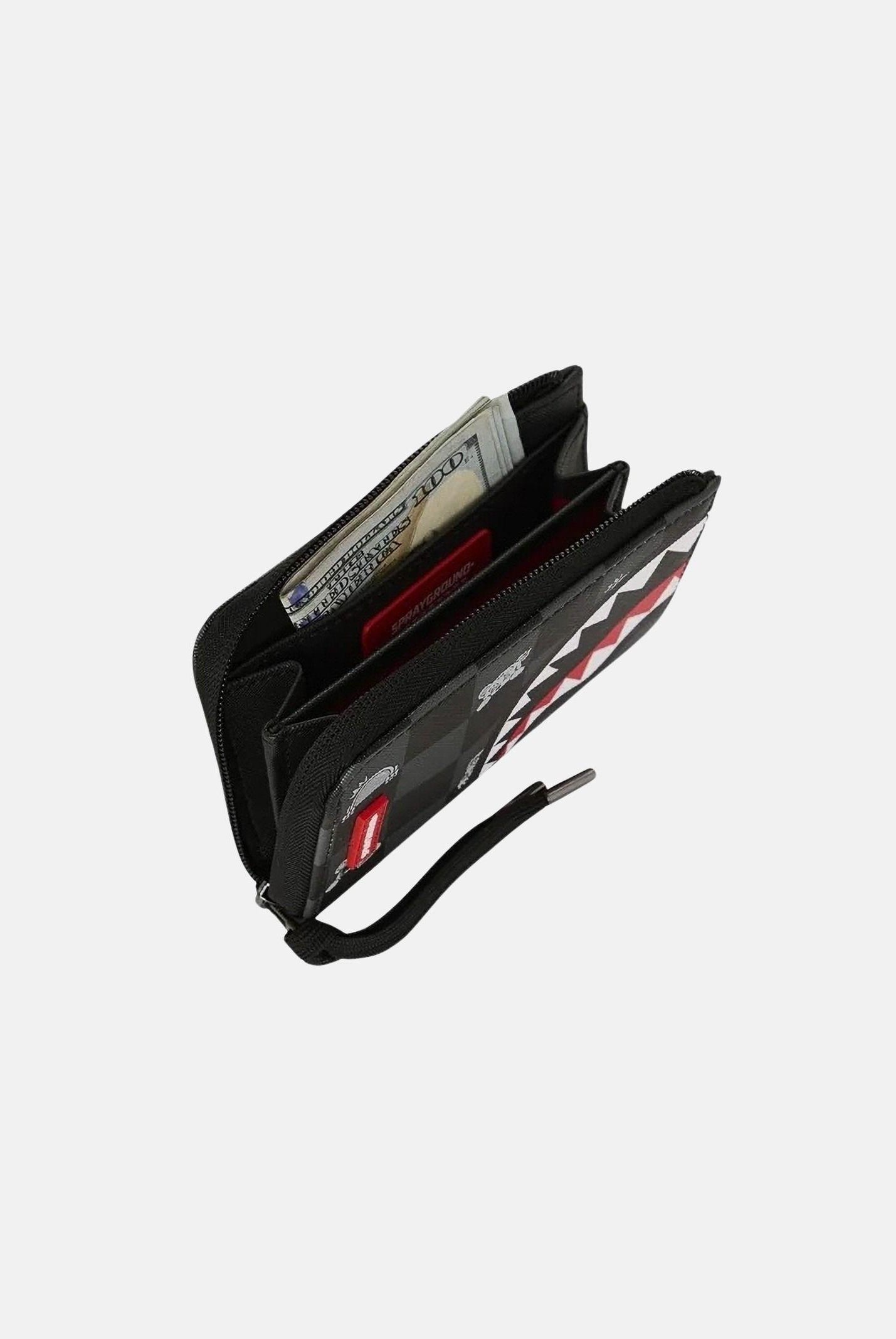 SPRAYGROUND Portafogli GRAY PEEKING CHARACTER CHECK nero per uomo e donna 910W8917NSZ . SPRAYGROUND