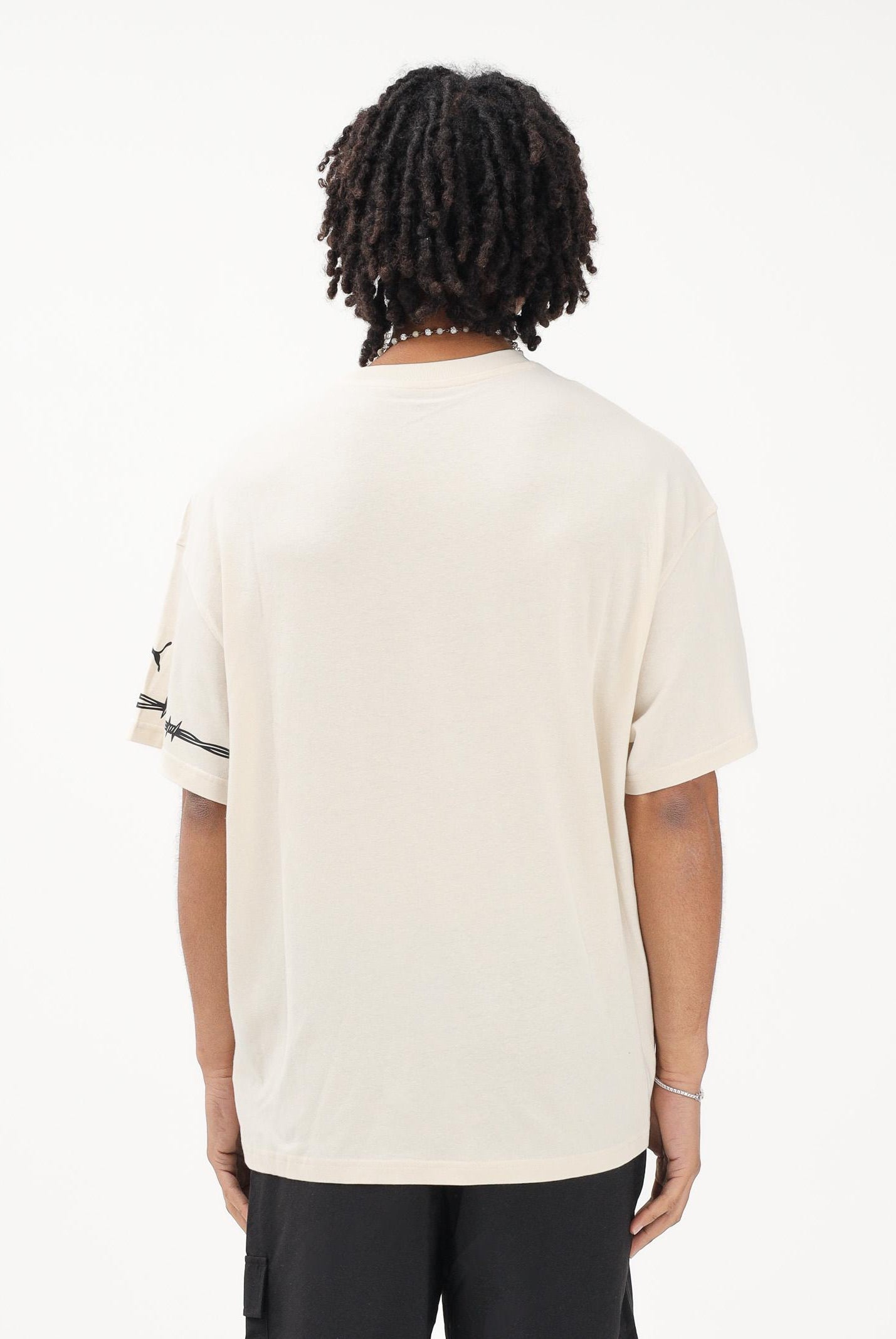 PUMA T-shirt a manica corta Swish and Ink panna da uomo 634659 01 PUMA