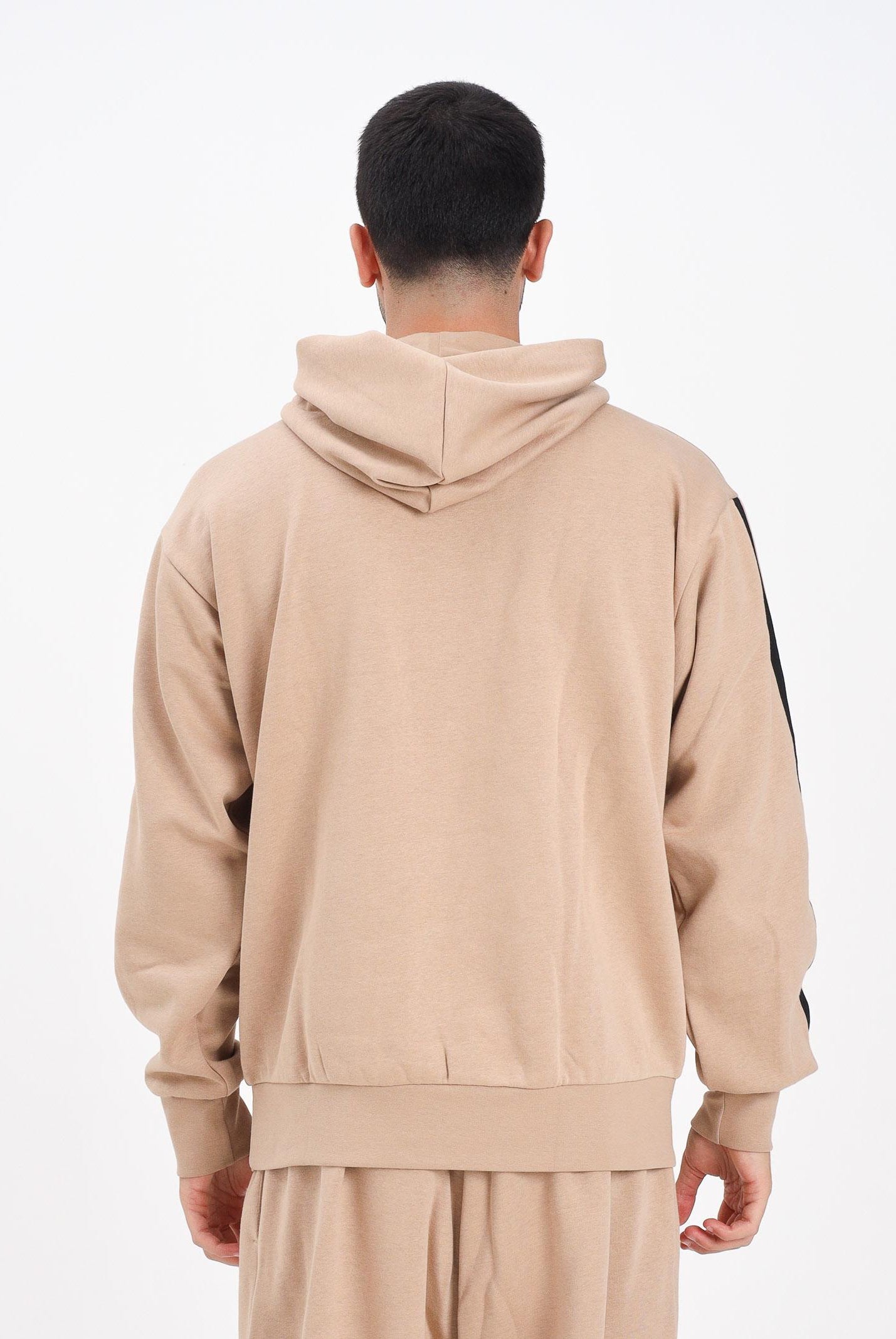 ADIDAS PERFORMANCE Felpa con cappuccio Essentials 3-Stripes French Terry beige da uomo JX0695 ADIDAS PERFORMANCE