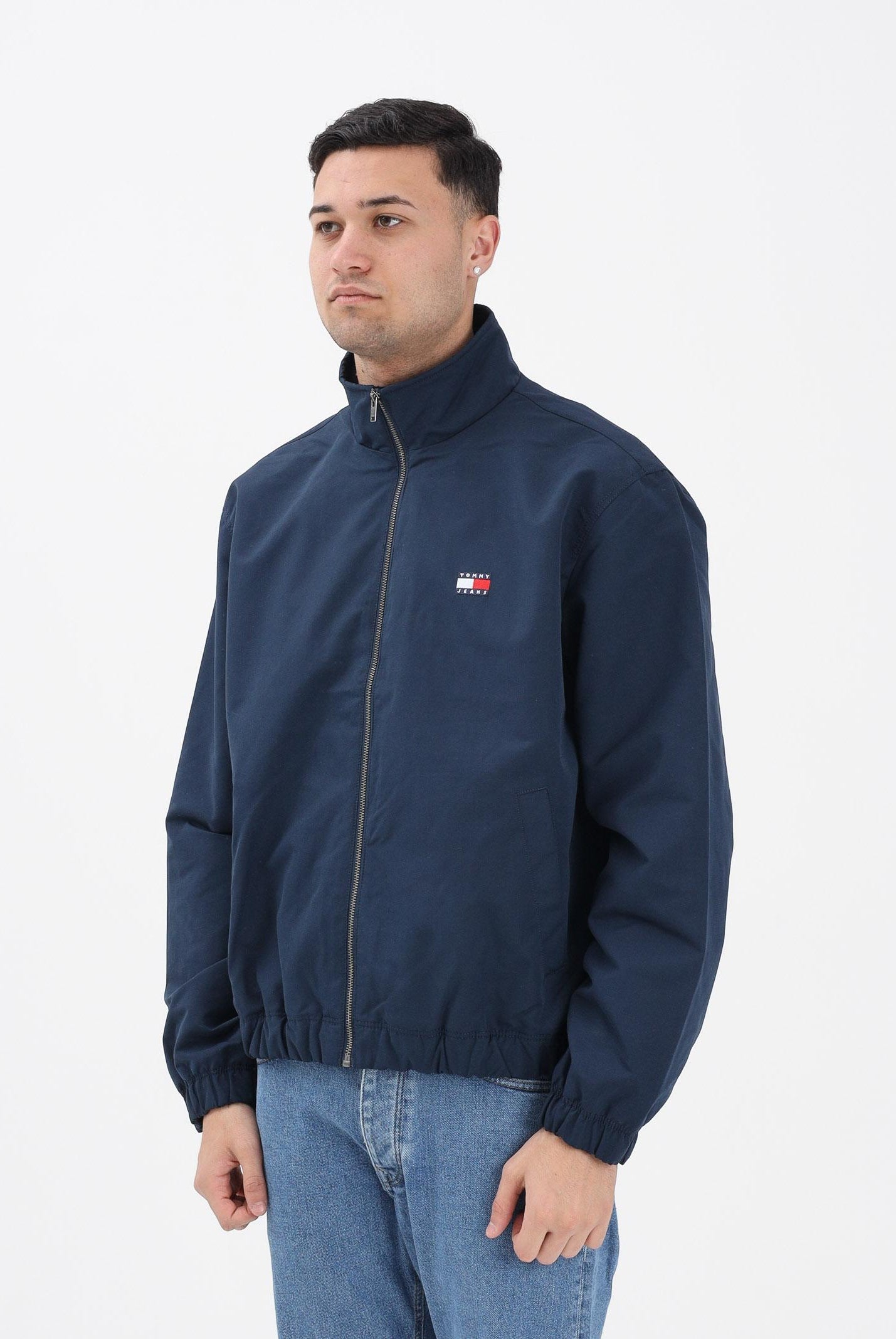 TOMMY JEANS Giacca a vento blu da uomo con logo DM0DM22720 C1G TOMMY JEANS