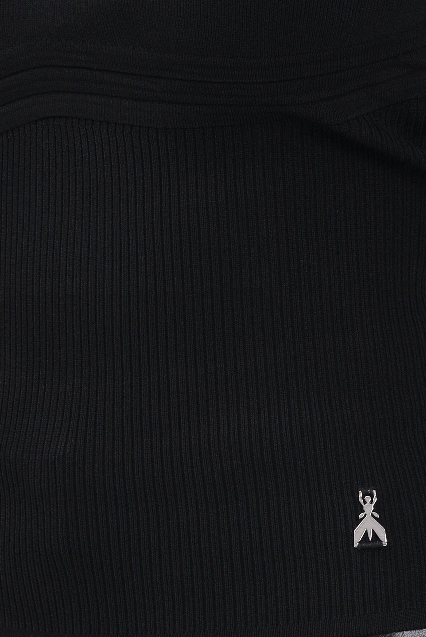 PATRIZIA PEPE Top smanicato in maglia nera da donna 8K0310K274 K103 PATRIZIA PEPE