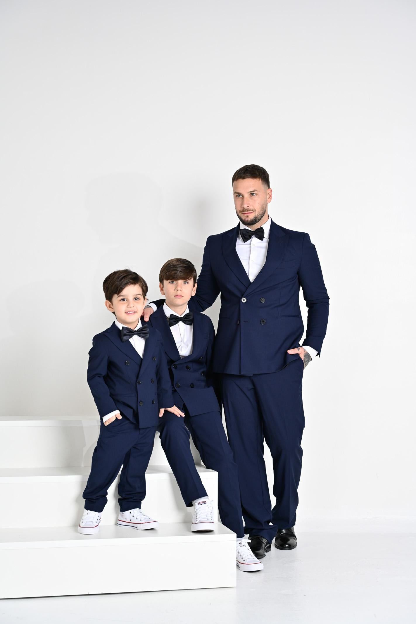 I'M BRIAN Pantalone elegante blu da uomo con vestibilità ampia PA3267 005 I'M BRIAN