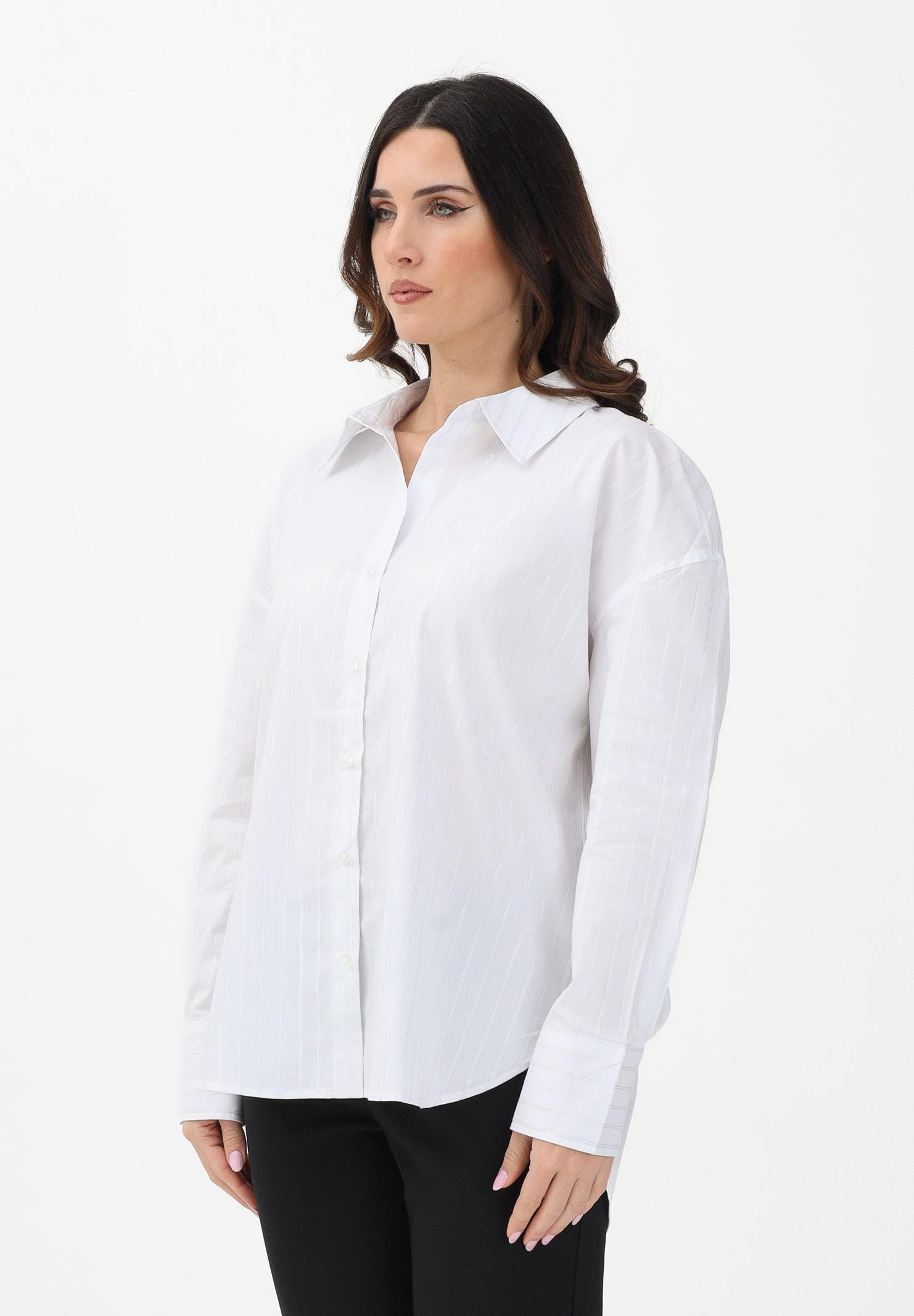 JDY Camicia a manica lunga bianca da donna con sottili righe verticali 15359455 WISI JDY