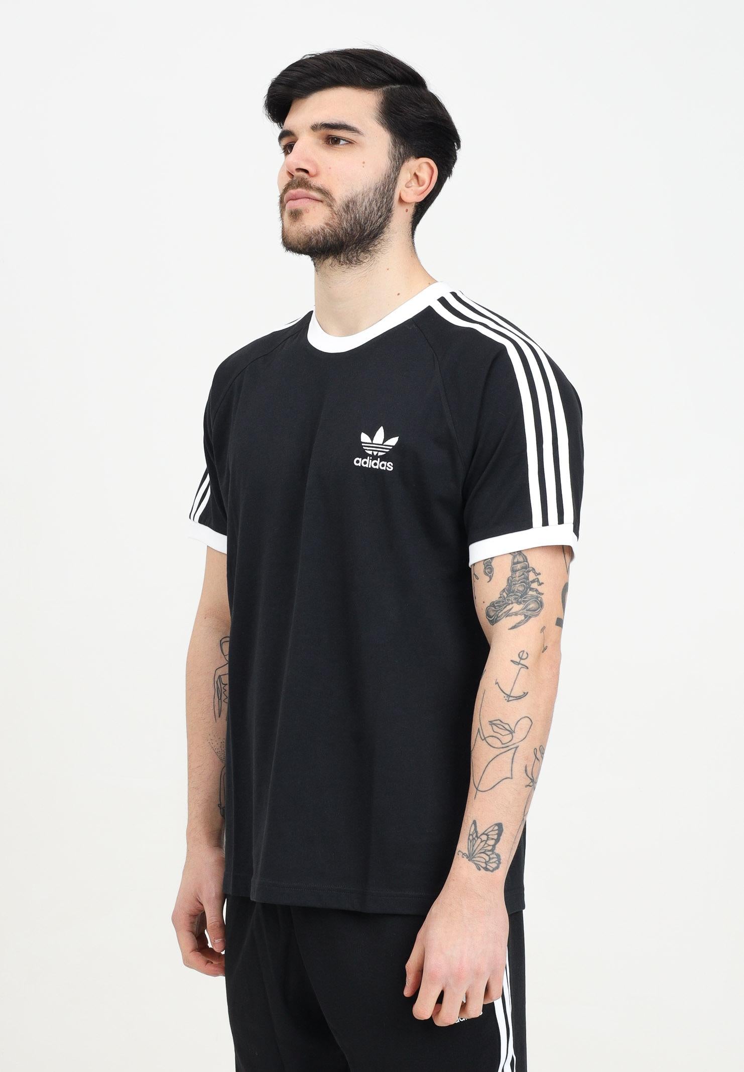 ADIDAS ORIGINALS T-shirt a manica corta Adicolor Classics 3-Stripes nera da uomo IA4845 . ADIDAS ORIGINALS