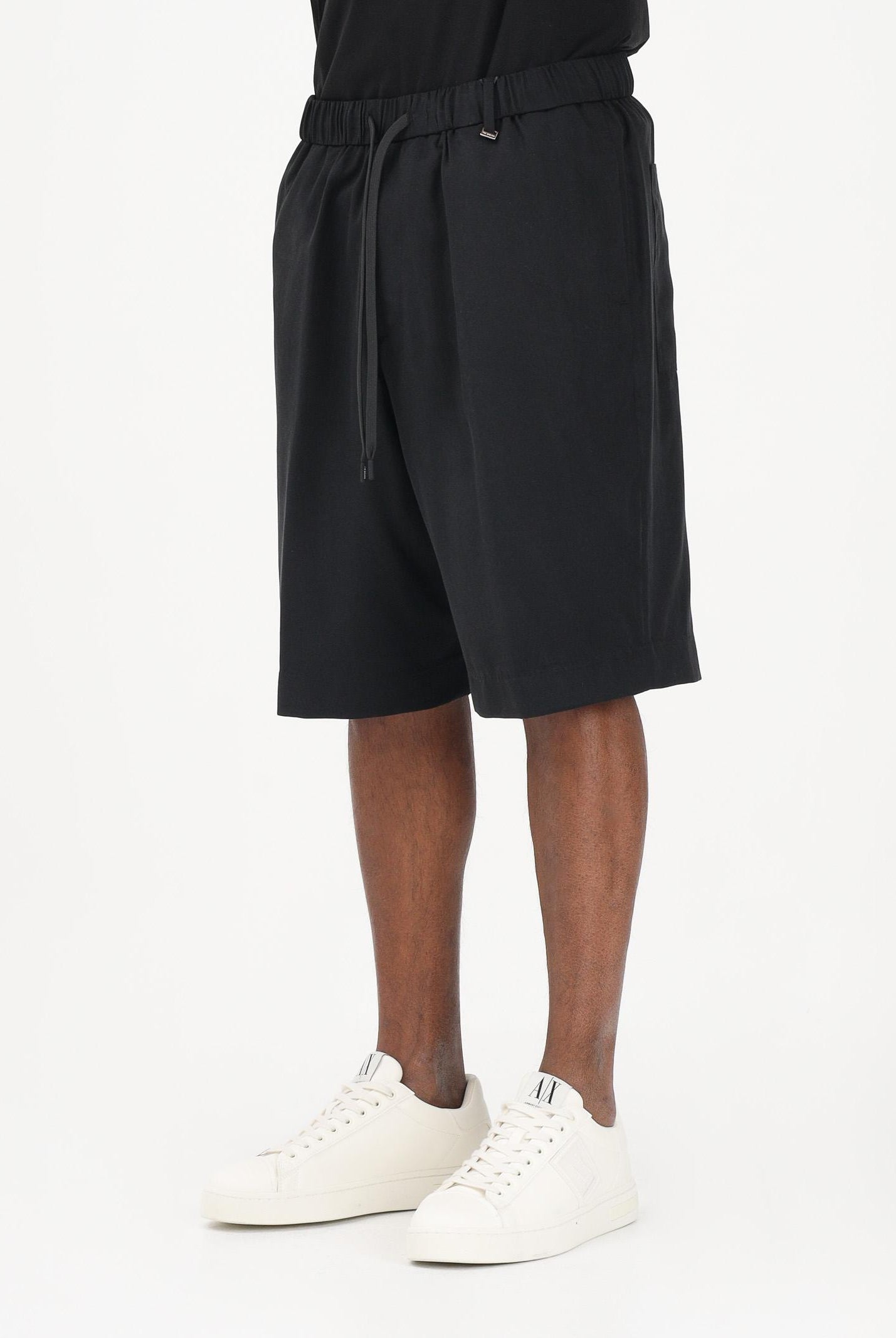 I'M BRIAN Shorts in lino nero da uomo BE3695 009 I'M BRIAN