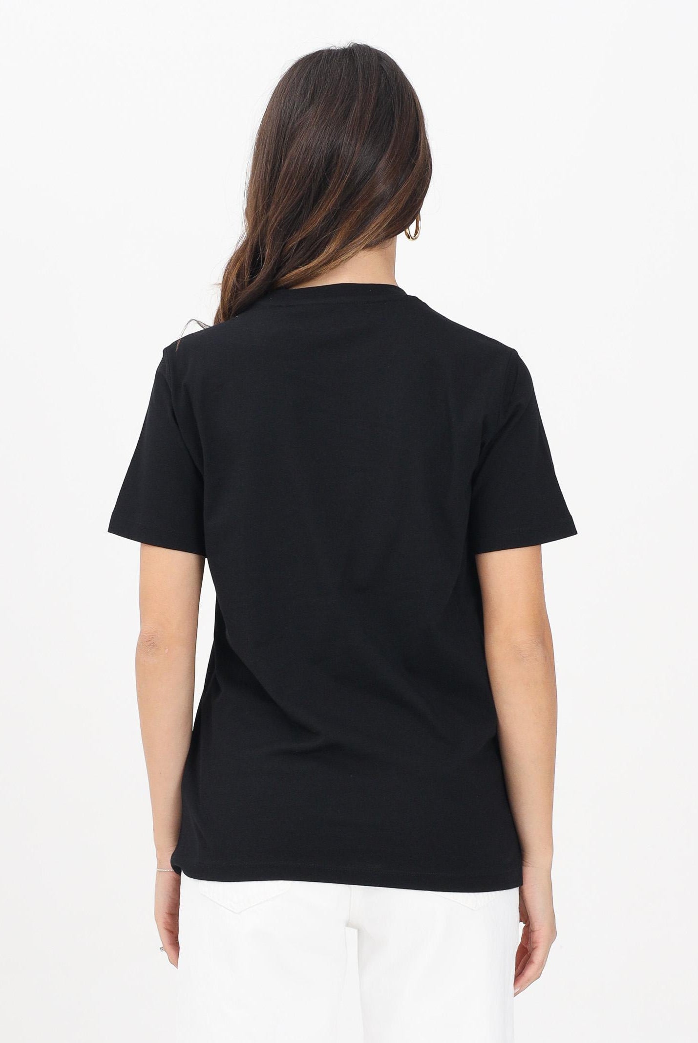 ELISABETTA FRANCHI T-shirt a manica corta nera da donna con stampa MA63D56E2 110 ELISABETTA FRANCHI