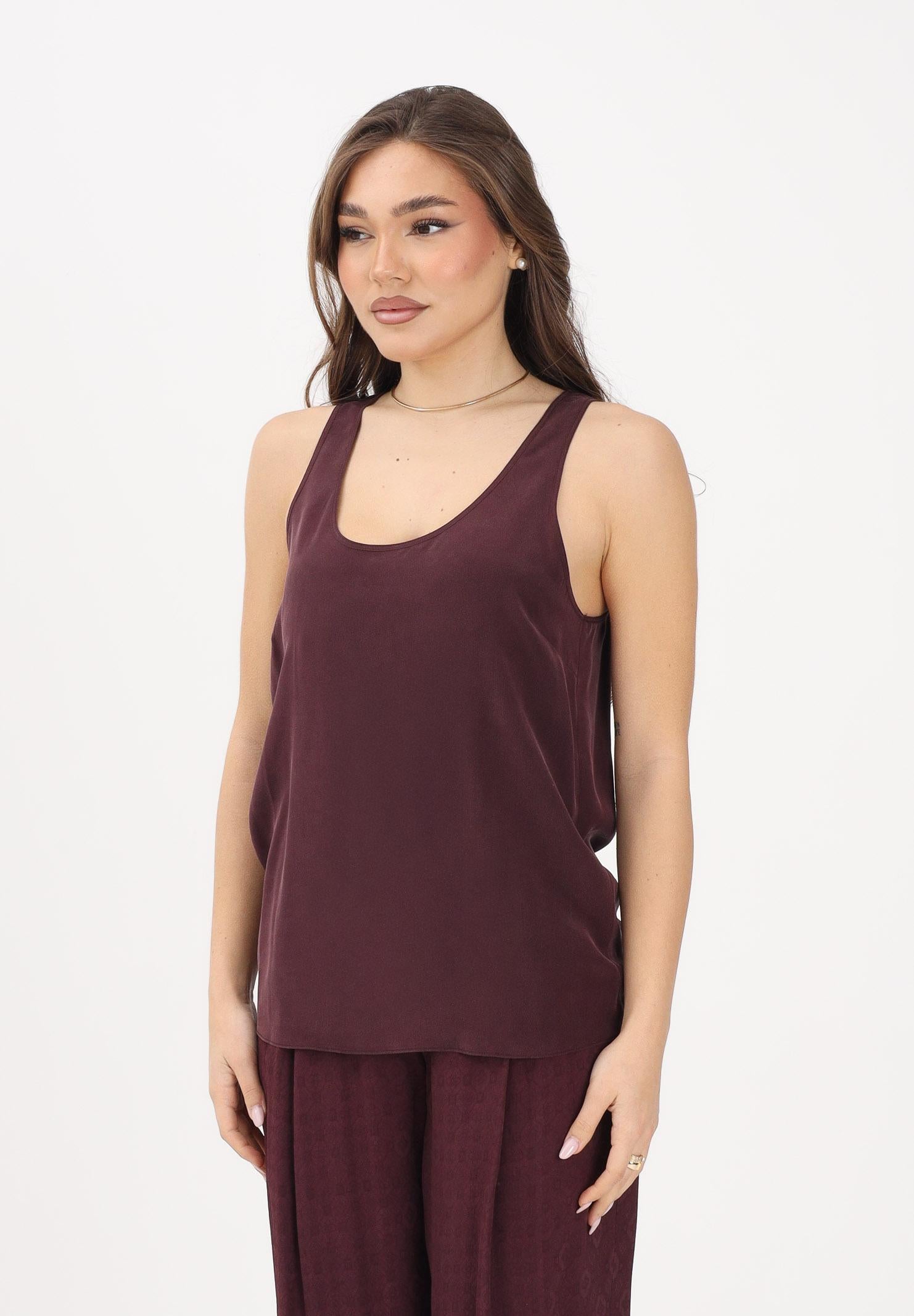 PINKO Top a canotta bordeaux da donna 104670A2T7 RR7 PINKO