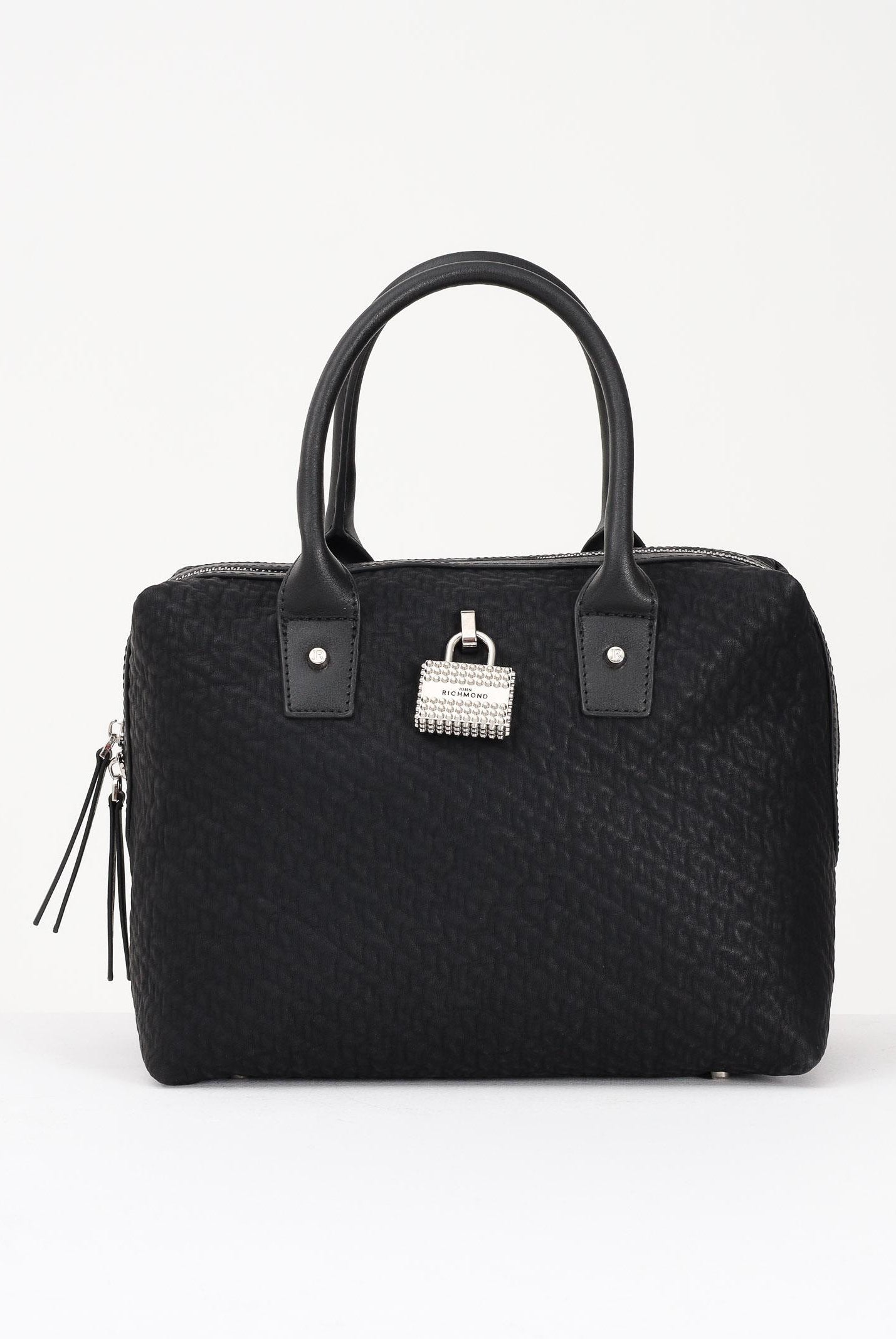 RICHMOND Borsa nera da donna con lucchetto e logo RWA25195BO BL RICHMOND