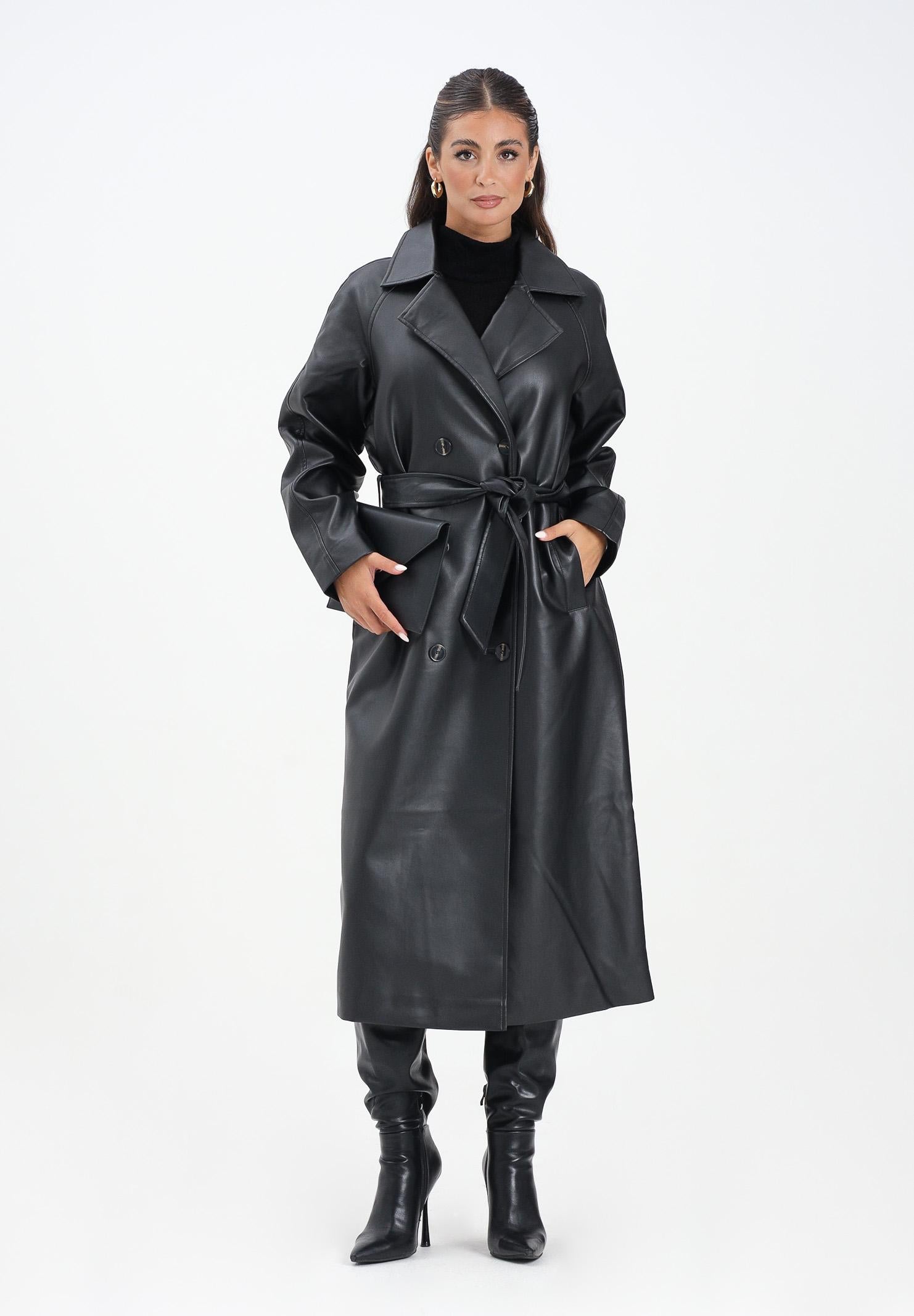 ONLY Trench in eco-pelle nero da donna 15349543 Black ONLY