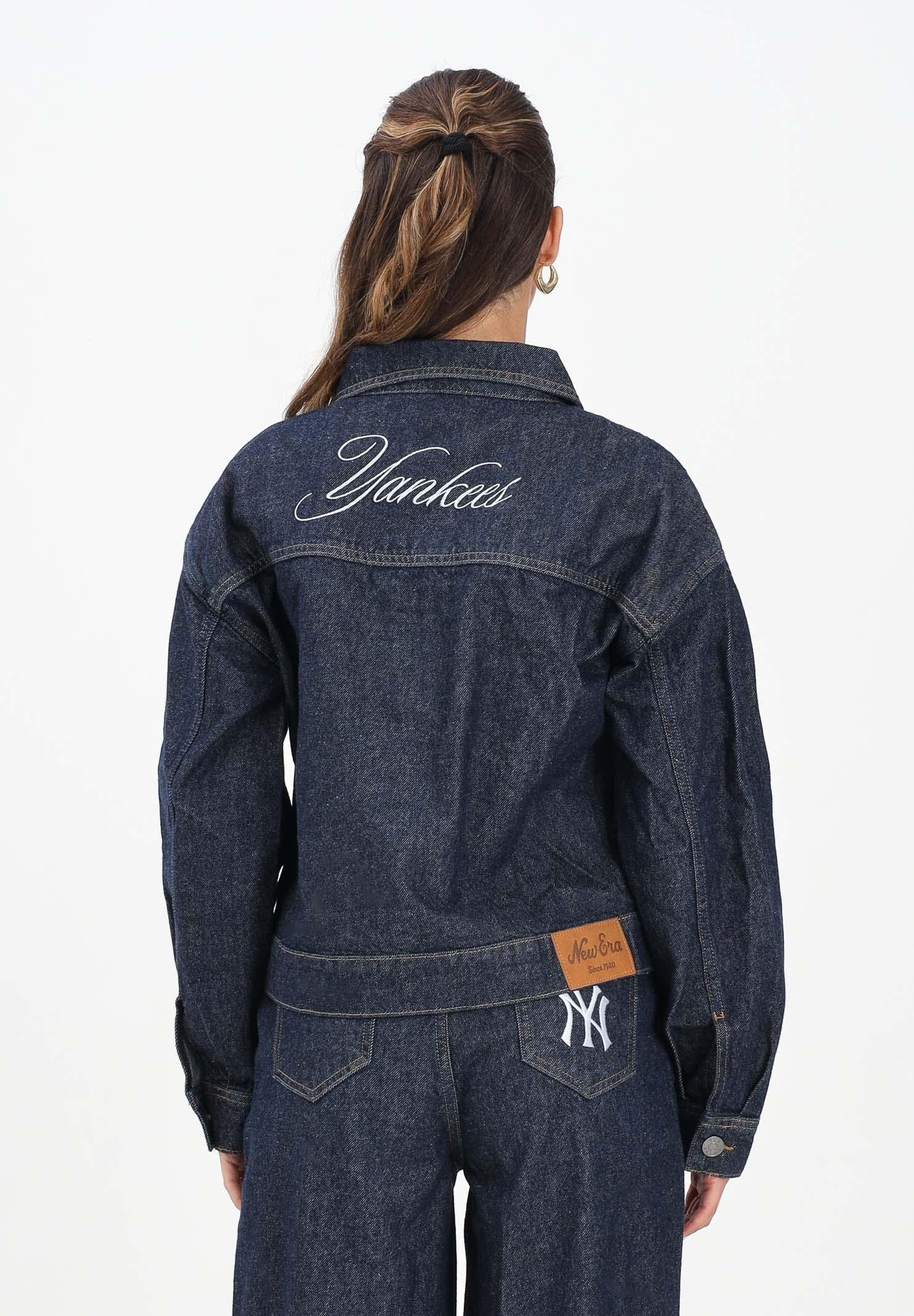 NEW ERA Giubbotto di jeans New York Yankees MLB in denim scuro da donna 60684457 . NEW ERA