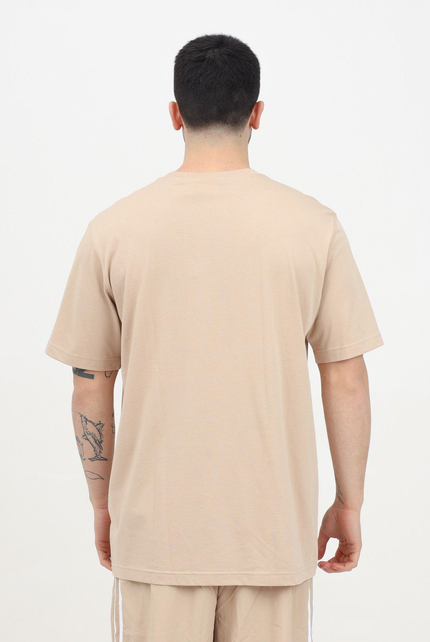 T-shirt a manica corta ADICOLOR TREFOIL beige da uomo IZ2351 ADIDAS ORIGINALS