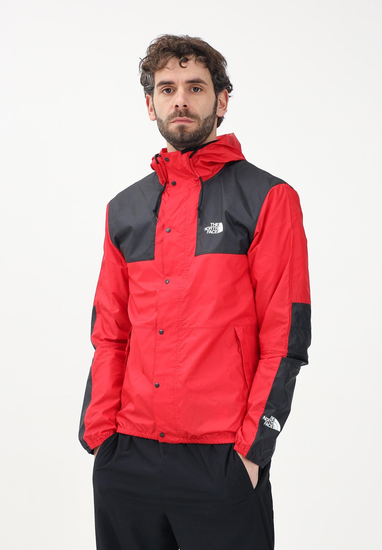 THE NORTH FACE Giacca a vento Seasonal Mountain rossa e nera da uomo NF0A5IG354A1 THE NORTH FACE