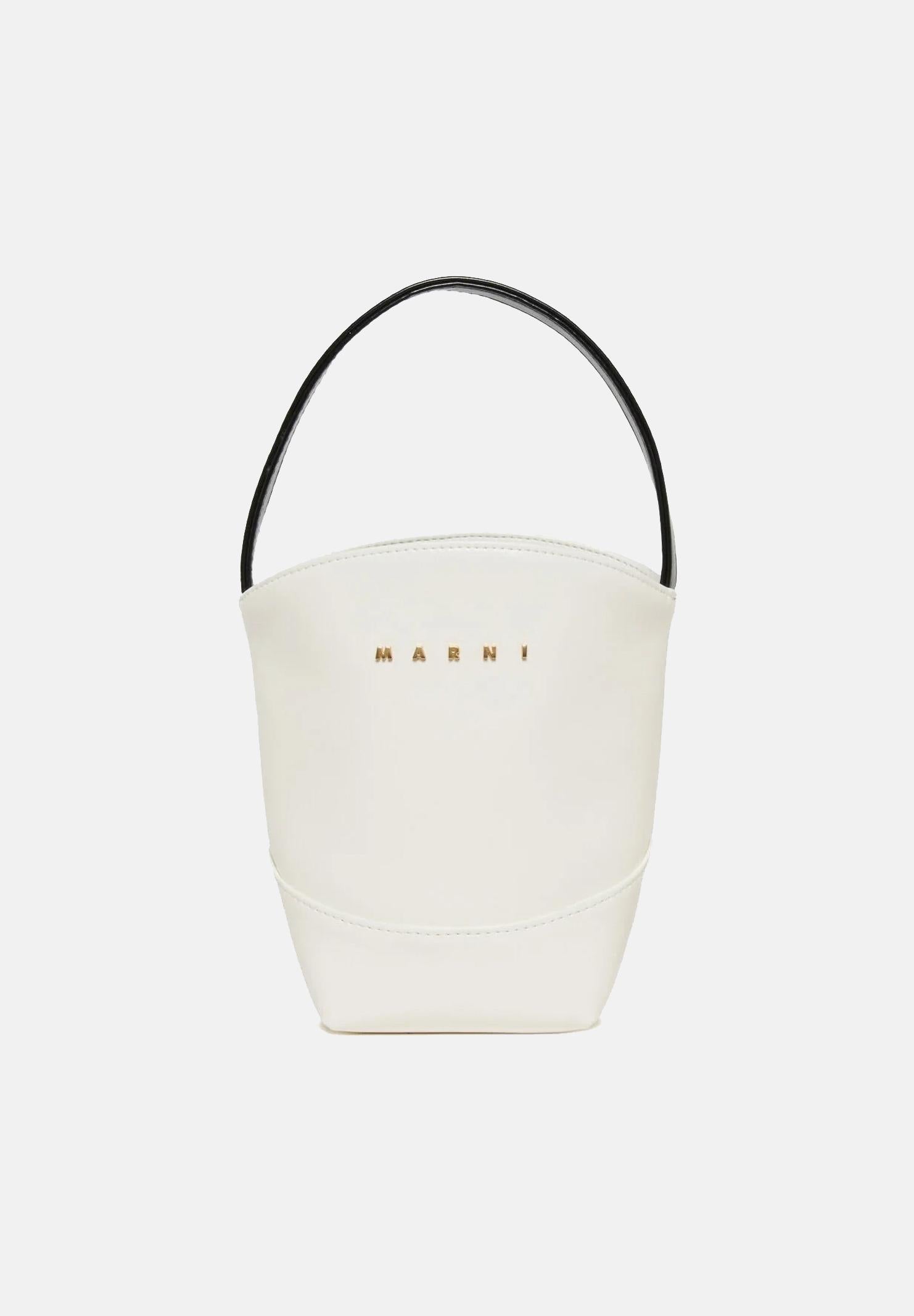 MARNI Borsa a mano Flower Basket bianco crema da donna M01820M00TK 0M114 MARNI