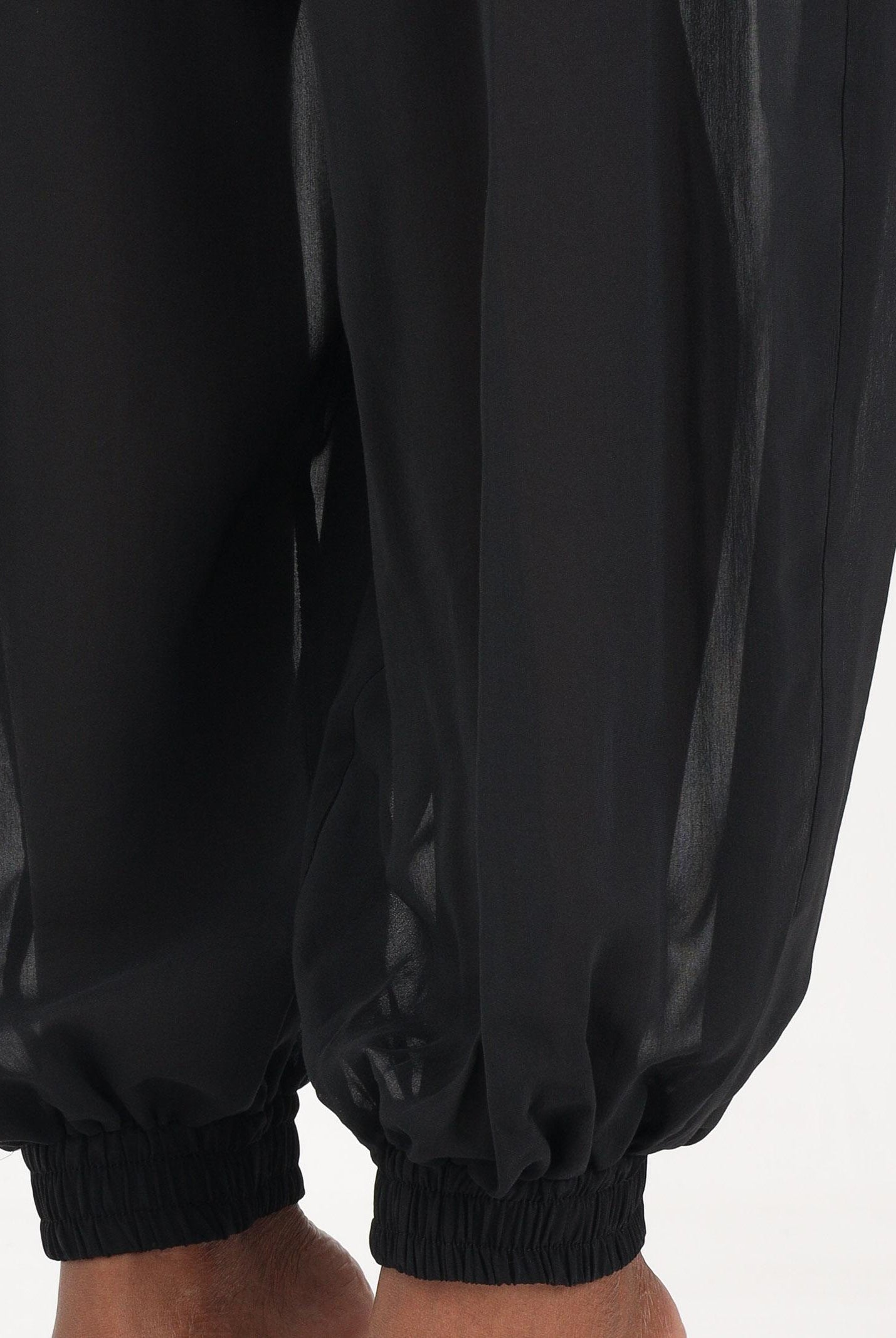 PINKO Pantalone nero da donna ampio e fluido 106845A3B2 Z99 PINKO
