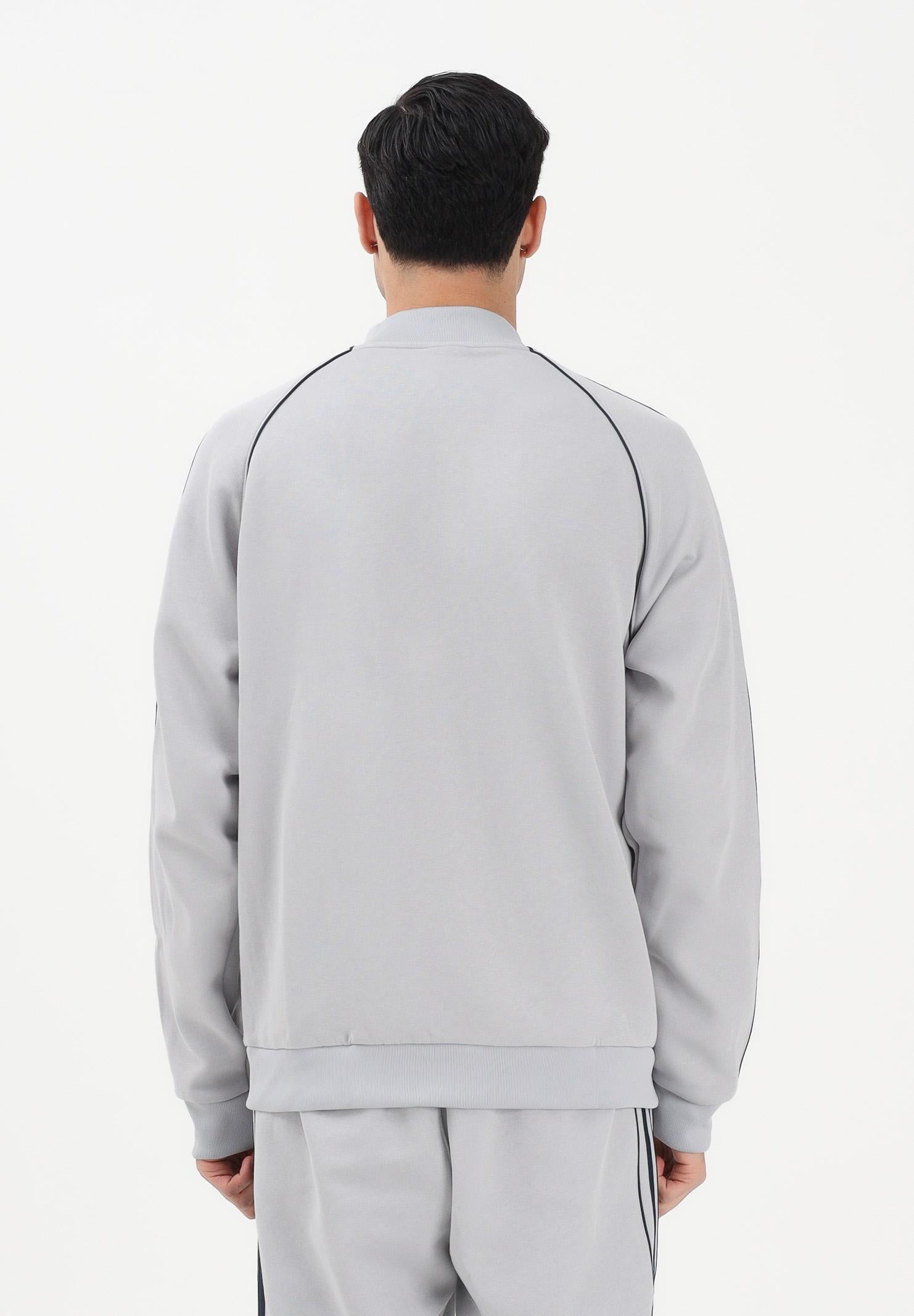 ADIDAS ORIGINALS Felpa con zip Adicolor 2.0. grigia e blu da uomo KD5839 . ADIDAS ORIGINALS