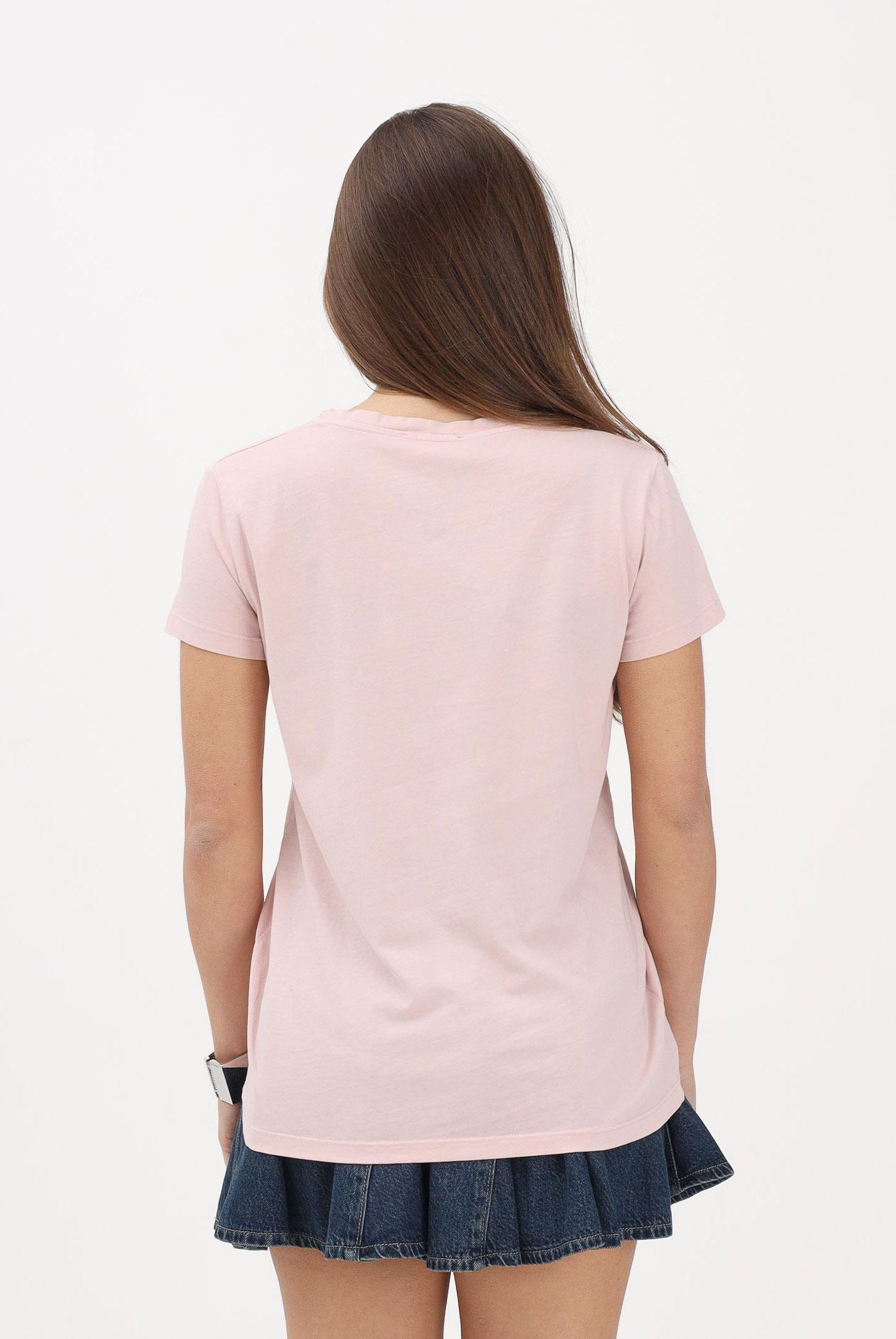 VICOLO T-shirt a manica corta rosa da donna con ricamo RAB0609 30 VICOLO