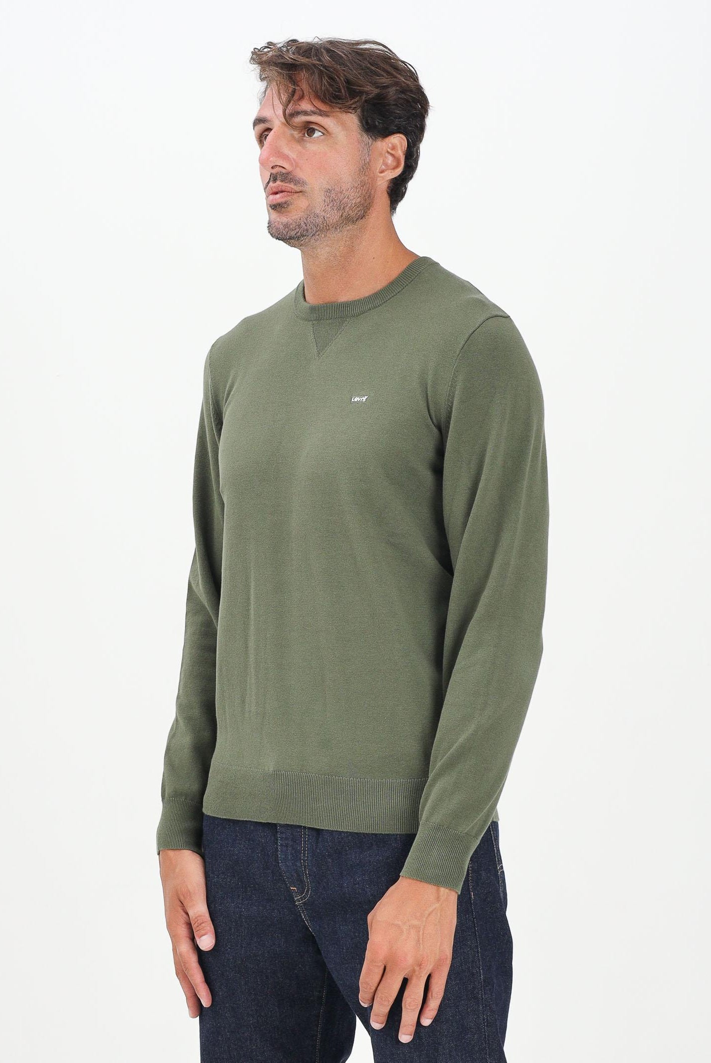 LEVI'S® Maglioncino girocollo Housemark verde da uomo A7207-0025 . LEVI'S®