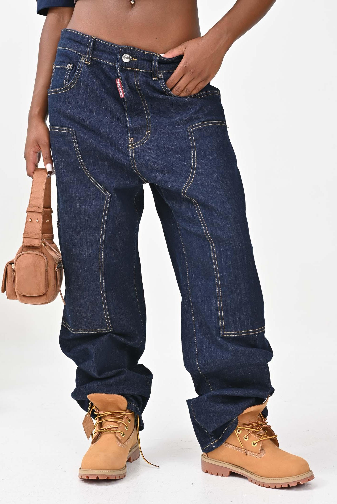 DSQUARED2 Jeans Loose Jean in denim blu per donna, ragazzi e bambini DQ2636D0AAM DQ01 DSQUARED2