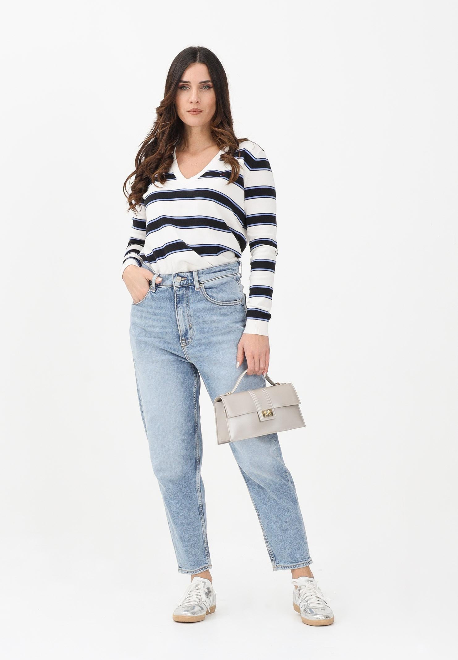 TOMMY JEANS Jeans in denim chiaro da donna mom fit DW0DW20041 1AB TOMMY JEANS