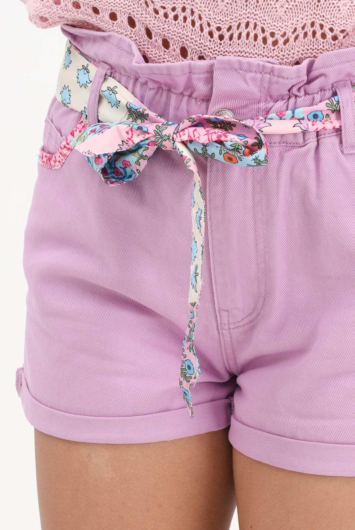 ONLY Shorts lilla da donna con cintura foulard 15375335 SHLI ONLY