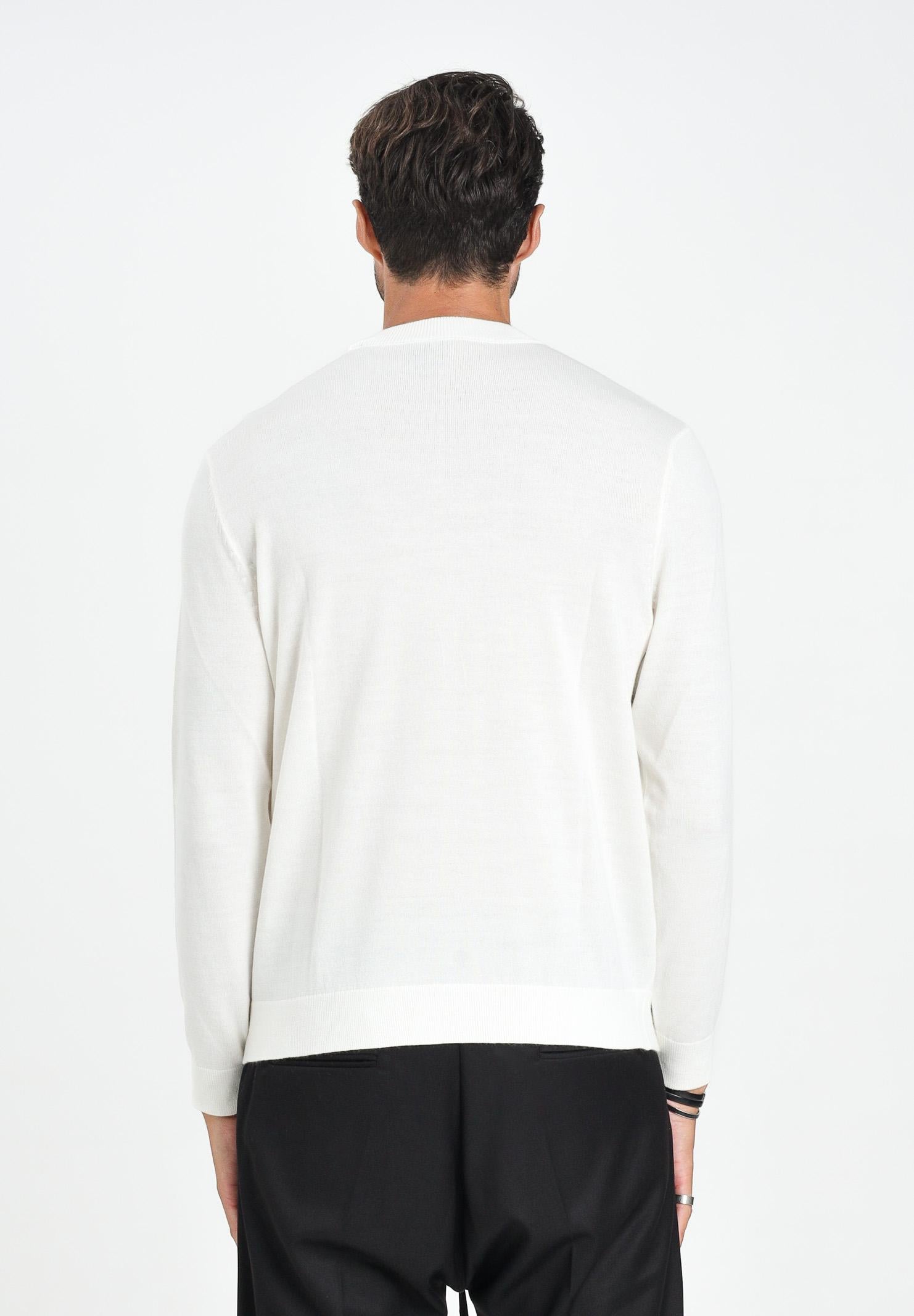 ARMANI EXCHANGE Maglioncino girocollo panna da uomo con patch logo XM001329AF11982 U0009 ARMANI EXCHANGE