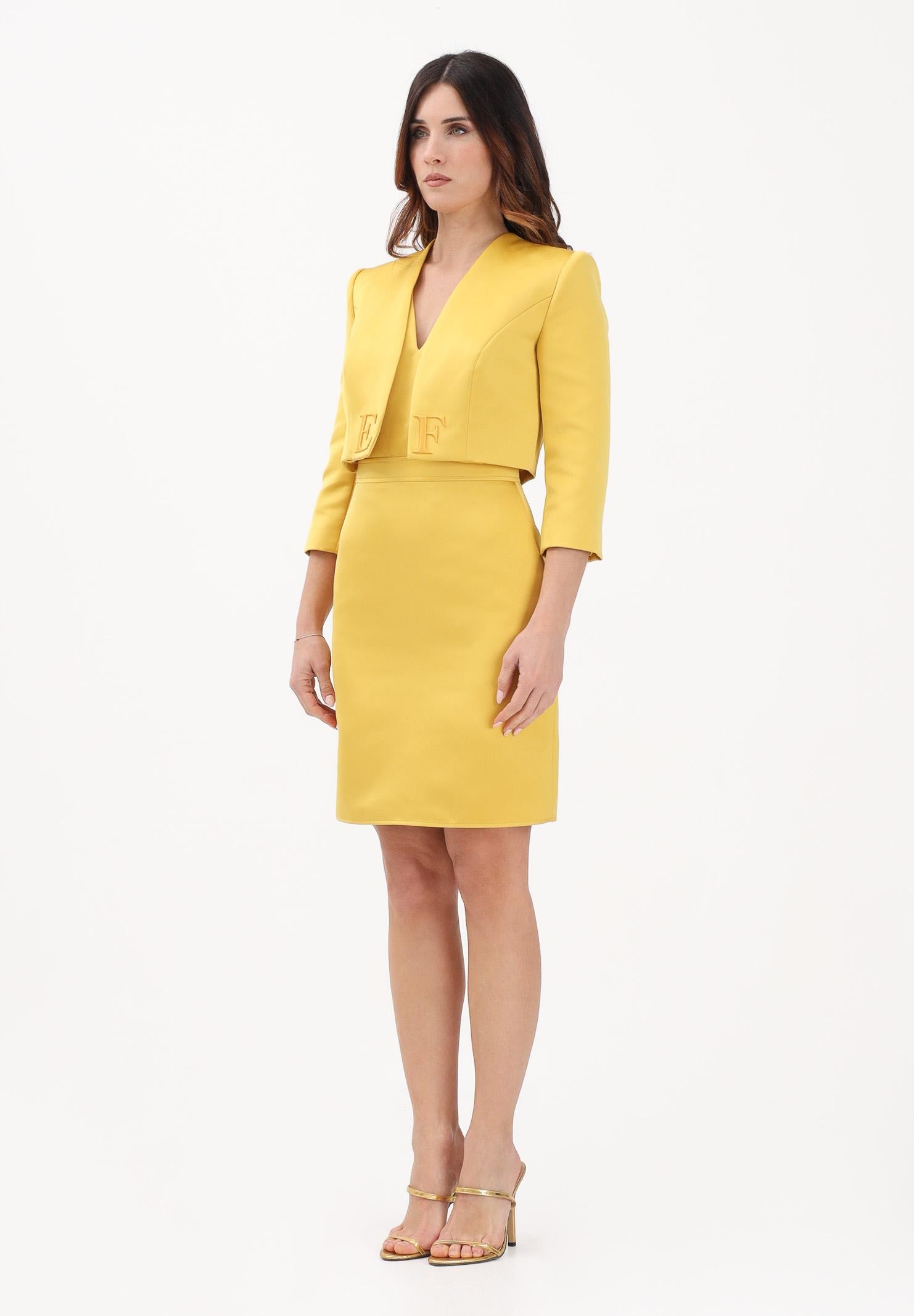 ELISABETTA FRANCHI Abito corto giallo da donna con giacca TB00161E2 EV4 ELISABETTA FRANCHI