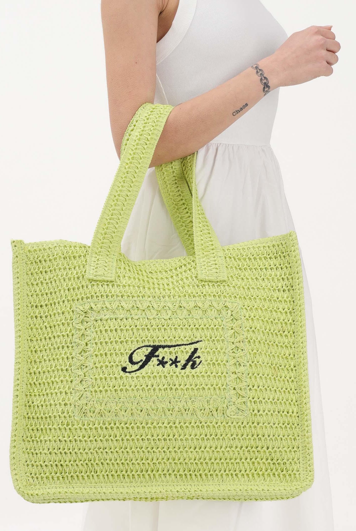 F**K Borsa mare lime da donna con logo FA26-SW0001LI . F**K
