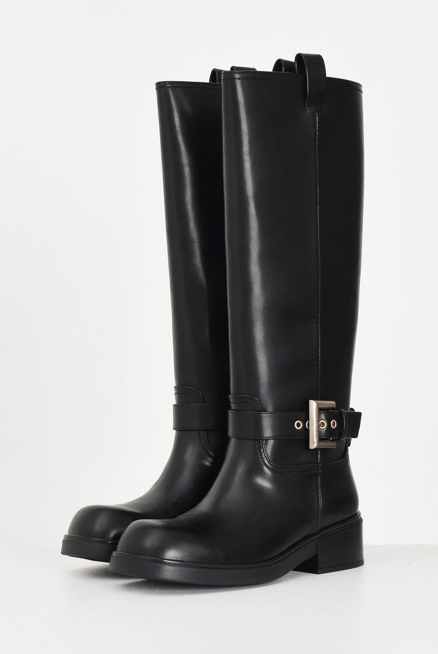 ARMANI EXCHANGE Stivali alti neri da donna con fibbia XW001655AF17476 UC001 ARMANI EXCHANGE